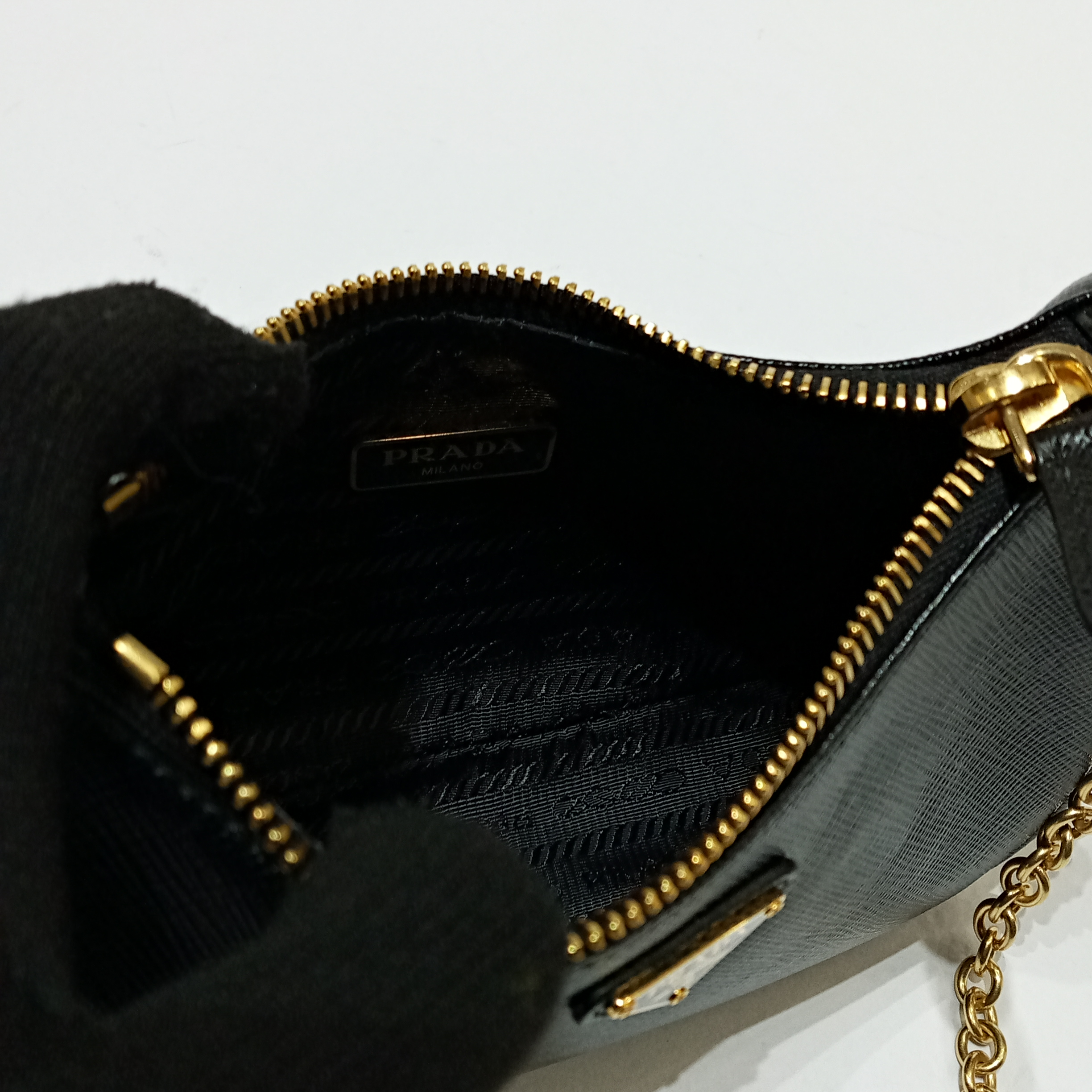 Prada 1BH174 Saffiano Leather Mini Bag Black - BrandConscious Authentics