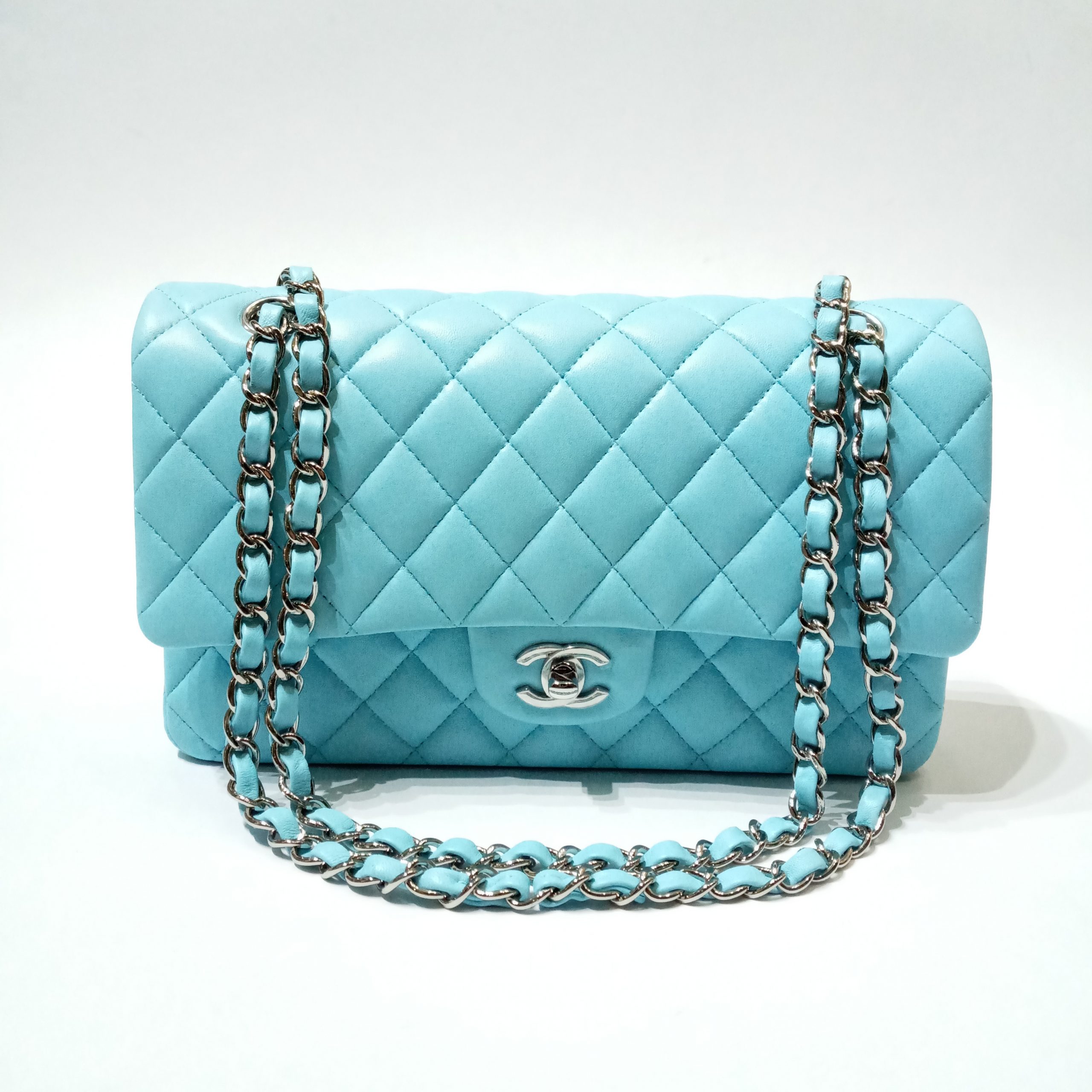 Chanel Light Blue Quilted Bag - Something Borrowed Something Blue