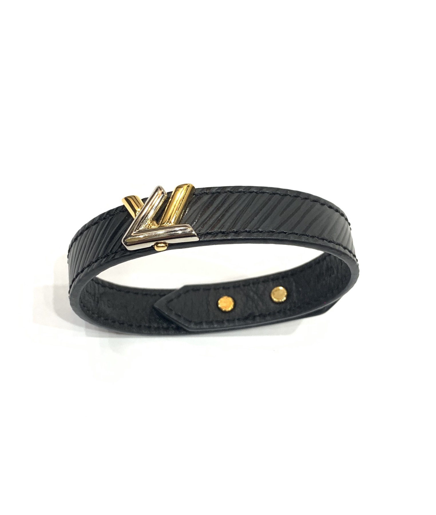 Twist leather bracelet Louis Vuitton Black in Leather - 35205285