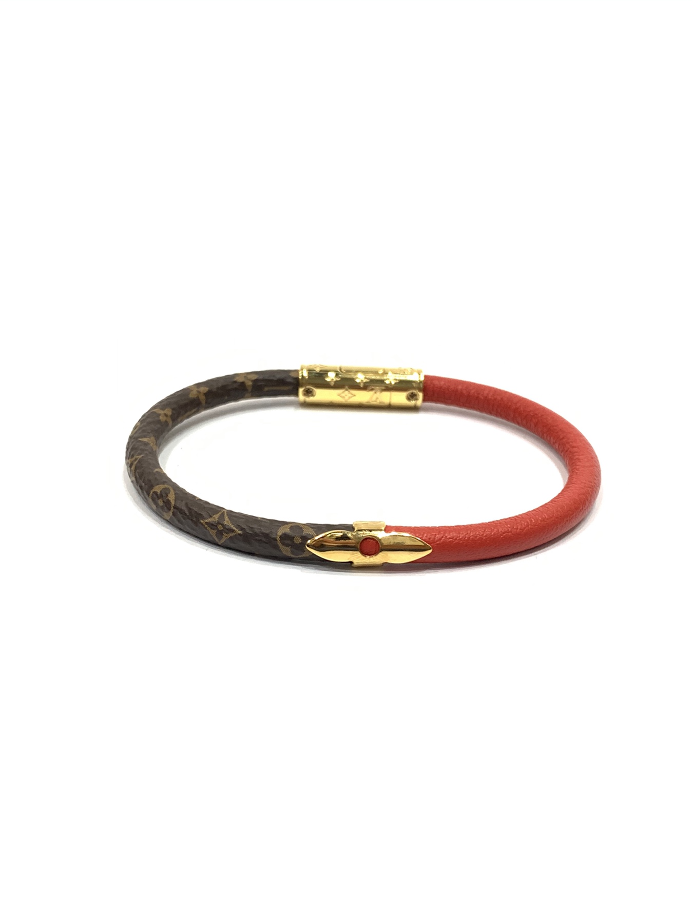 Louis Vuitton Daily Confidential Bracelet Red Monogram. Size 19