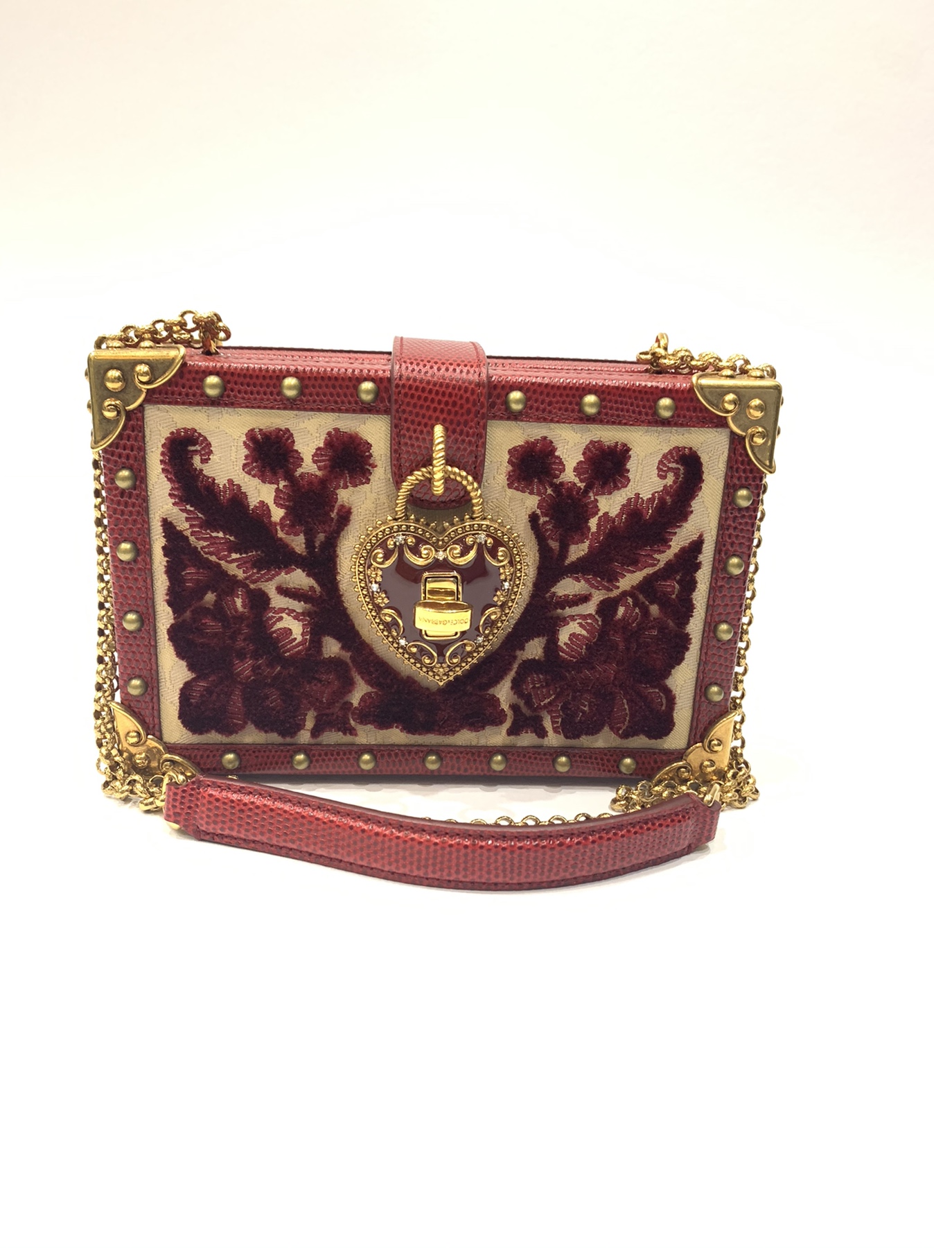 Velvet clutch bag Dolce & Gabbana Red in Velvet - 24951147