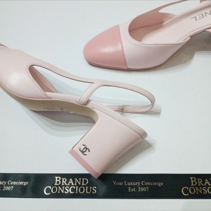 Chanel Slingback Pink Leather ref.549912 - Joli Closet