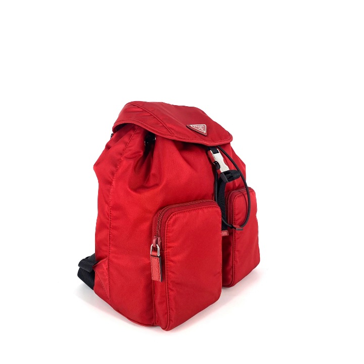 Prada 1BZ070 Nylon Backpack Red - BrandConscious Authentics