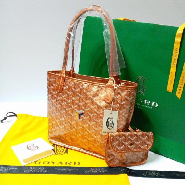 Goyard Mini Anjou Reversible Tote Metallic Rose Gold - BrandConscious  Authentics