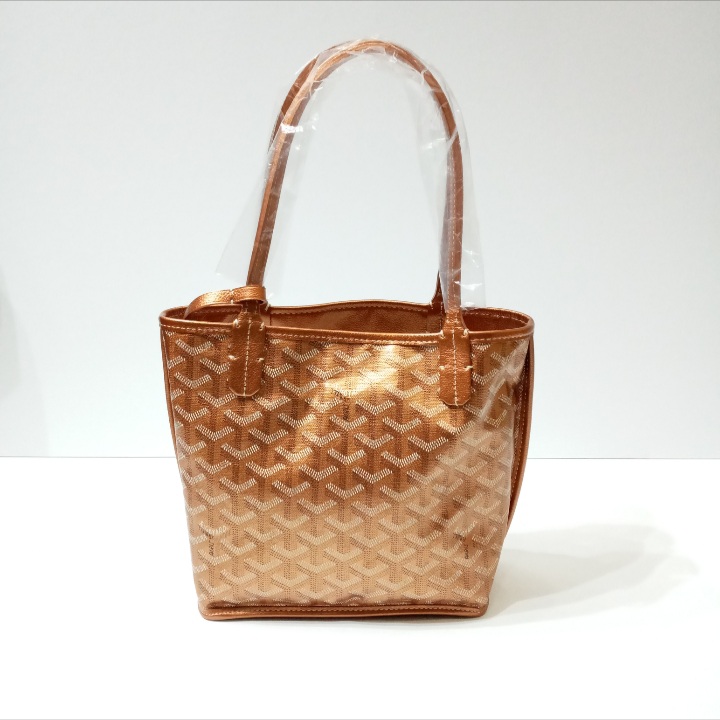 Goyard Mini Anjou Reversible Tote Metallic Rose Gold