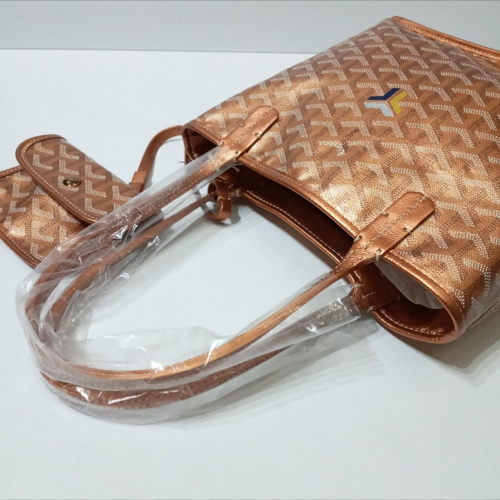 Goyard Mini Anjou Reversible Tote Metallic Rose Gold