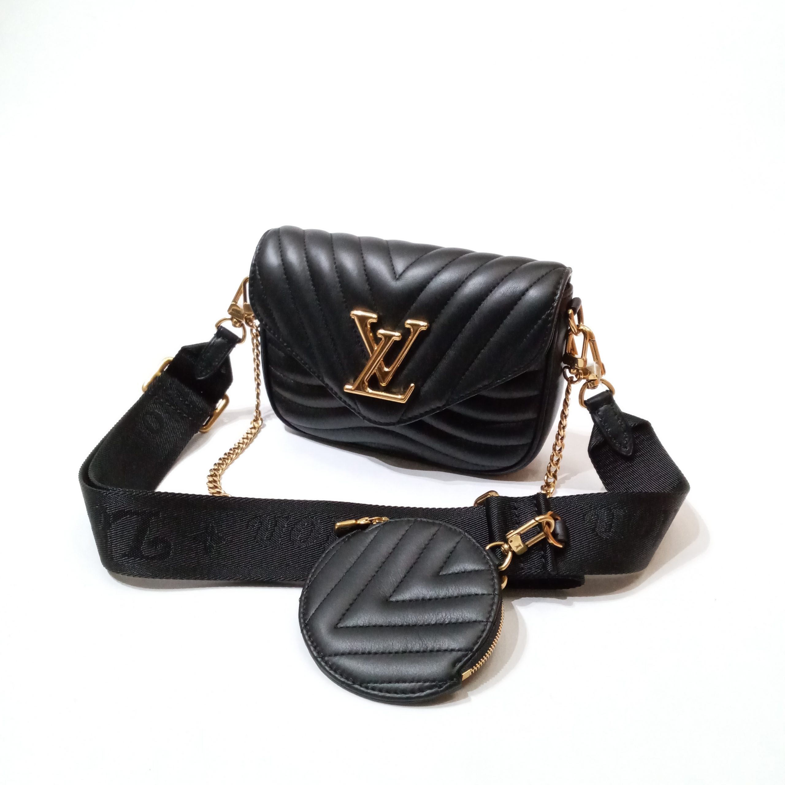 Louis Vuitton - LV - New Wave Multi Pochette Quilted Leather Black Cro -  BougieHabit