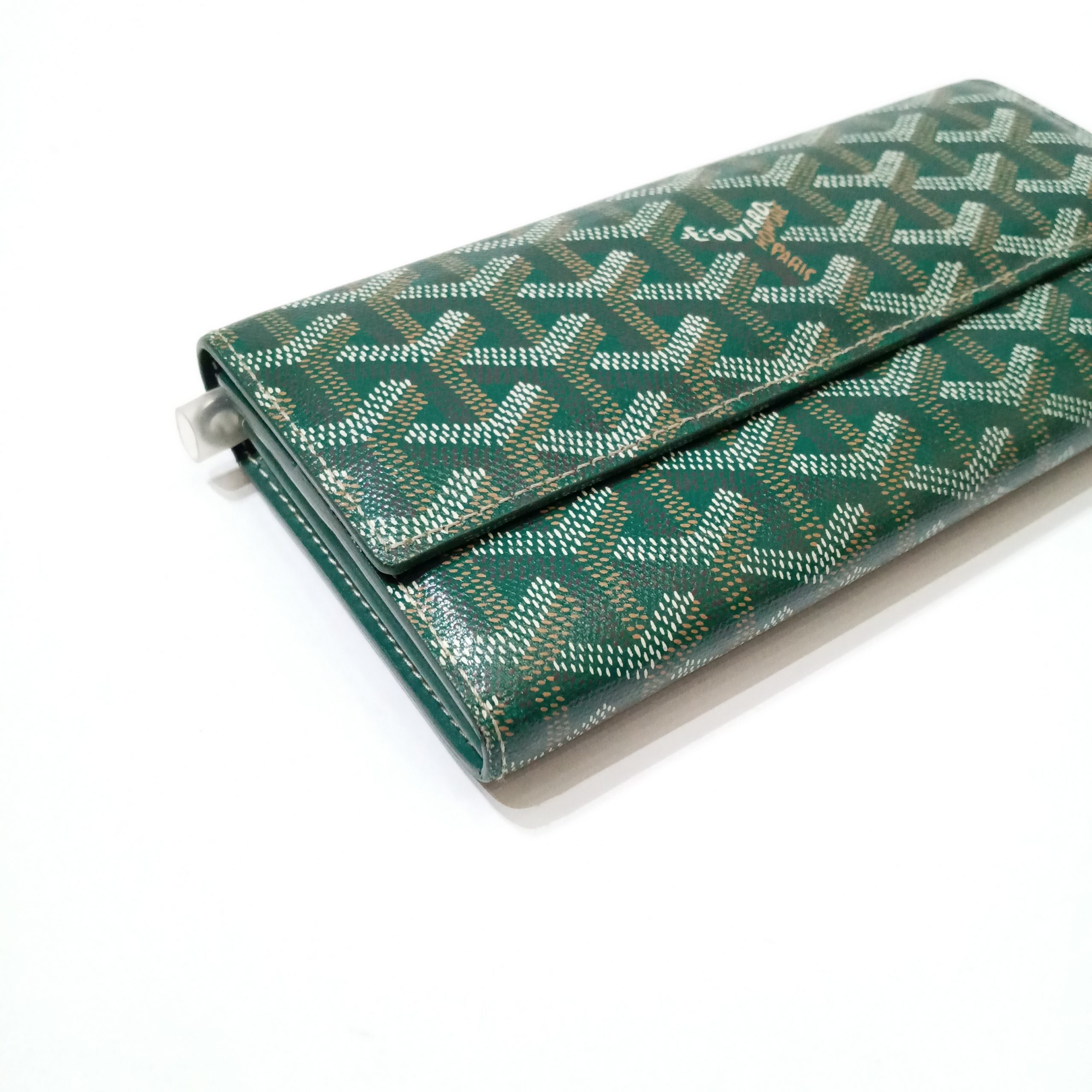 Goyard Varenne Continental Wallet with Strap Coated Canvas Green 221769141