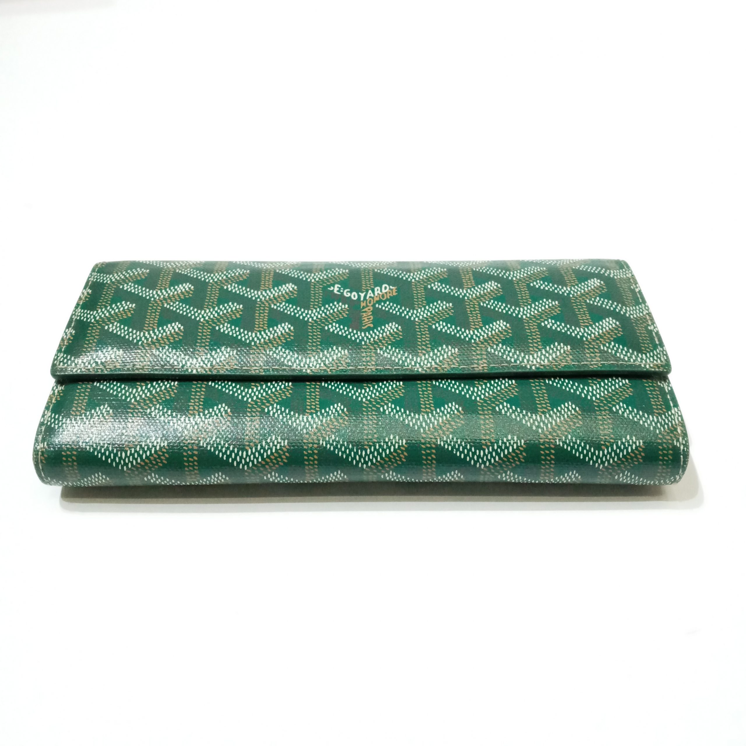 Goyard Varenne Continental Wallet with Strap Coated Canvas Green 221769141