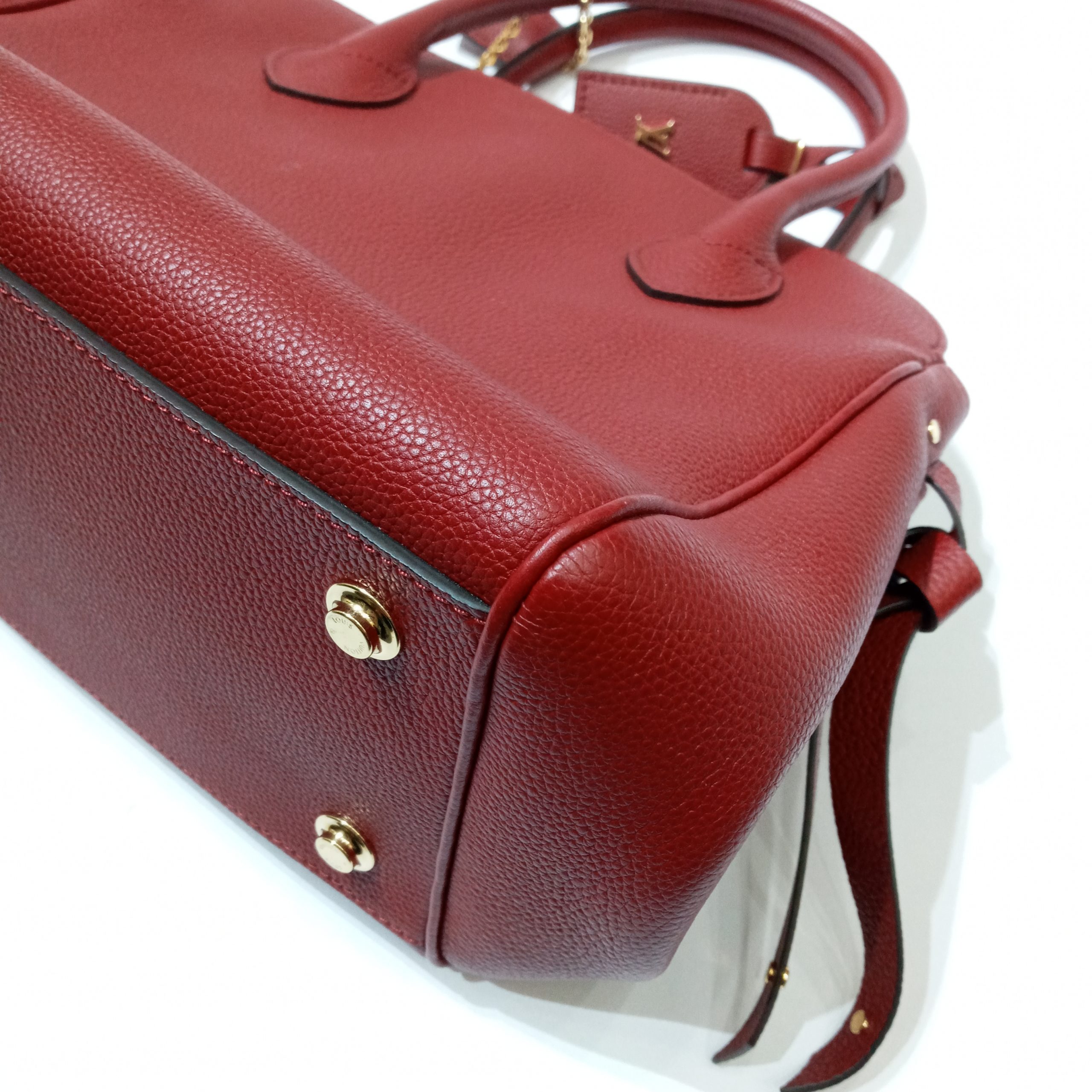 Louis Vuitton Milla PM, Red with Gold Hardware, Preowned in