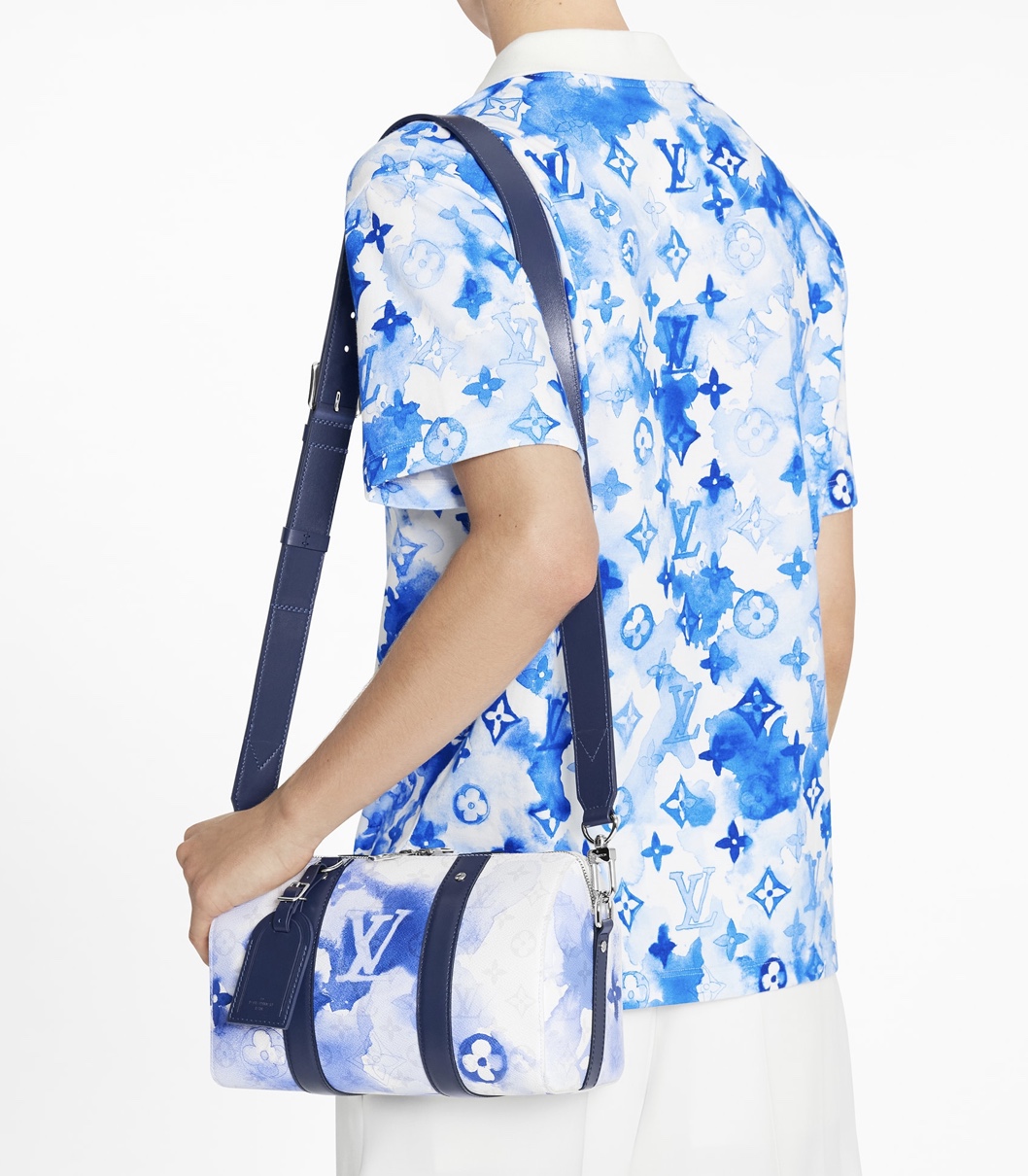 Louis Vuitton City Keepall Monogram Watercolor Blue in Canvas with