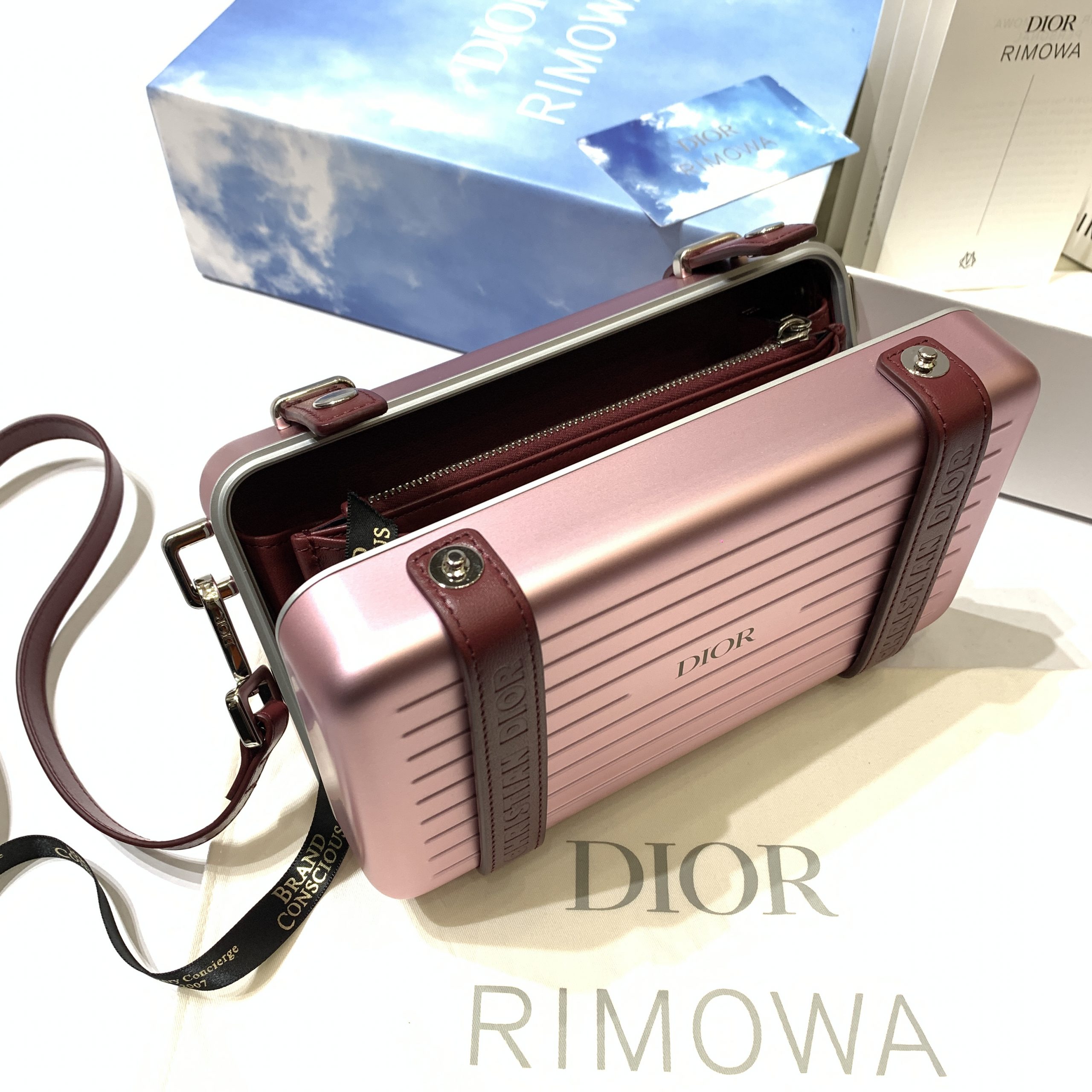 Dior × RIMOWA Collaboration Limited Personalized Clutch Bag Pink