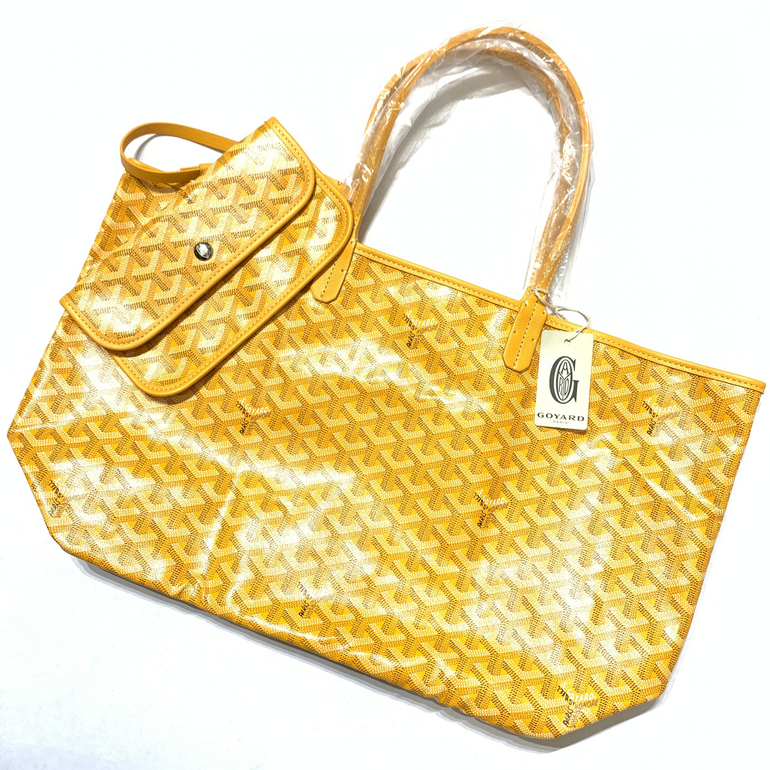 Goyard Orange Saint Louis PM Tote with Custom Striping For Sale at 1stDibs