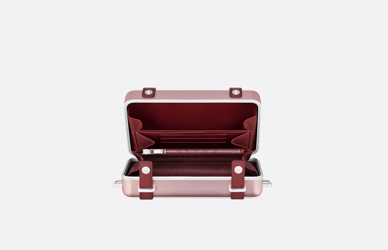 Dior × RIMOWA Collaboration Limited Personalized Clutch Bag Pink  13×20×6.5cm NEW