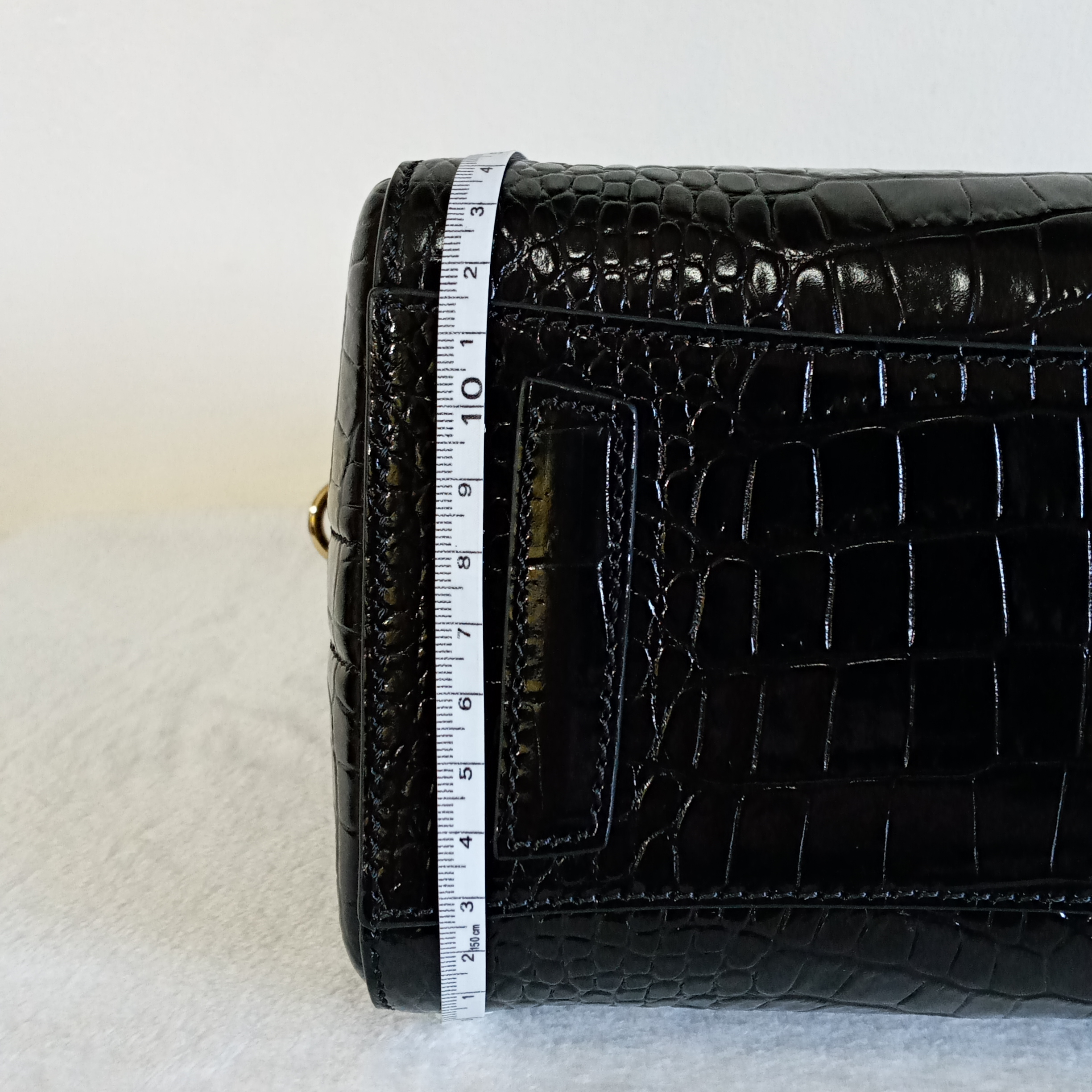 GIVENCHY Calfskin Crocodile Embossed Mini Antigona Black 1261500