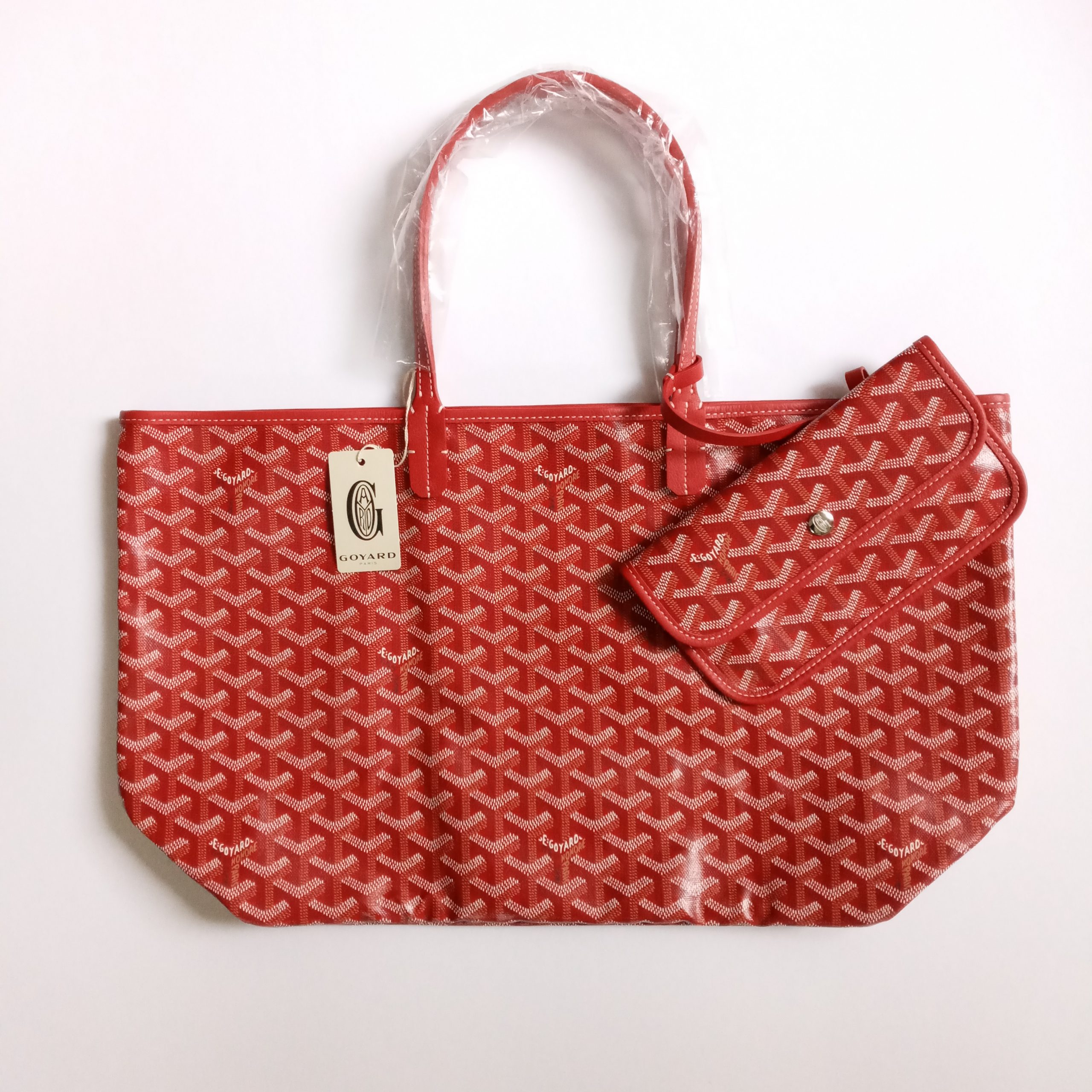 GOYARD Goyardine Saint Louis Junior Jr PM Tote Red 1214353