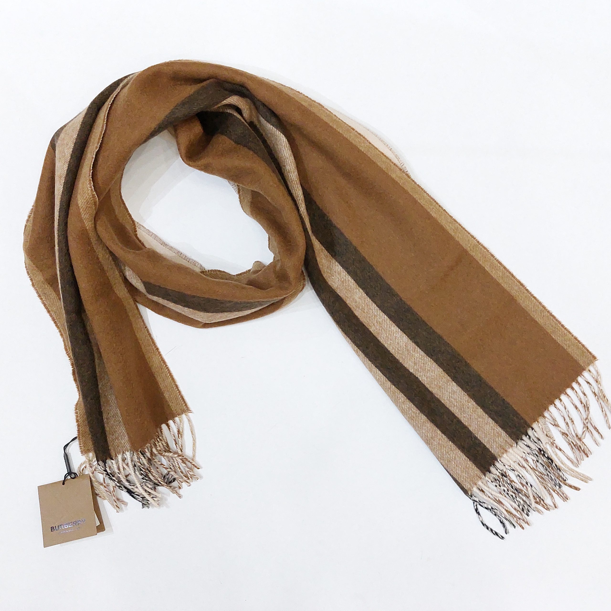 Burberry Reversible Icon Stripe Cashmere Scarf - BrandConscious Authentics