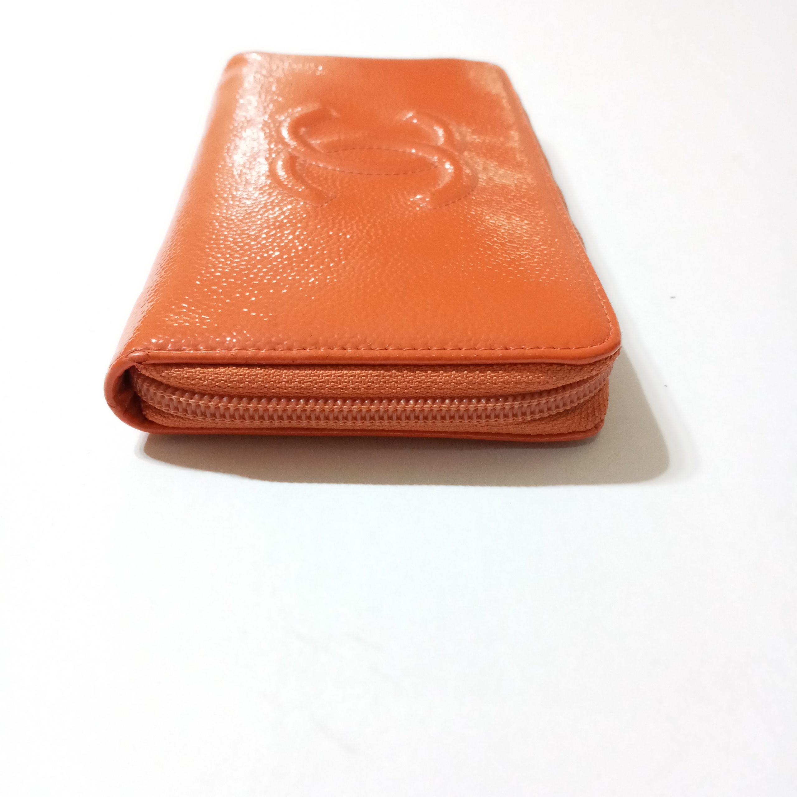 Patent leather wallet Chanel Orange in Patent leather - 26391762