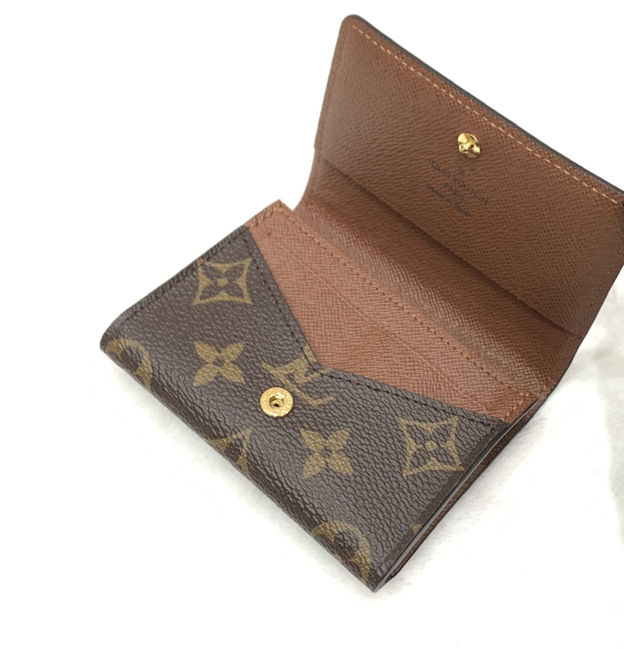 Louis Vuitton Envelope Business Card Holder Monogram Coated Canvas Wallet  M63801