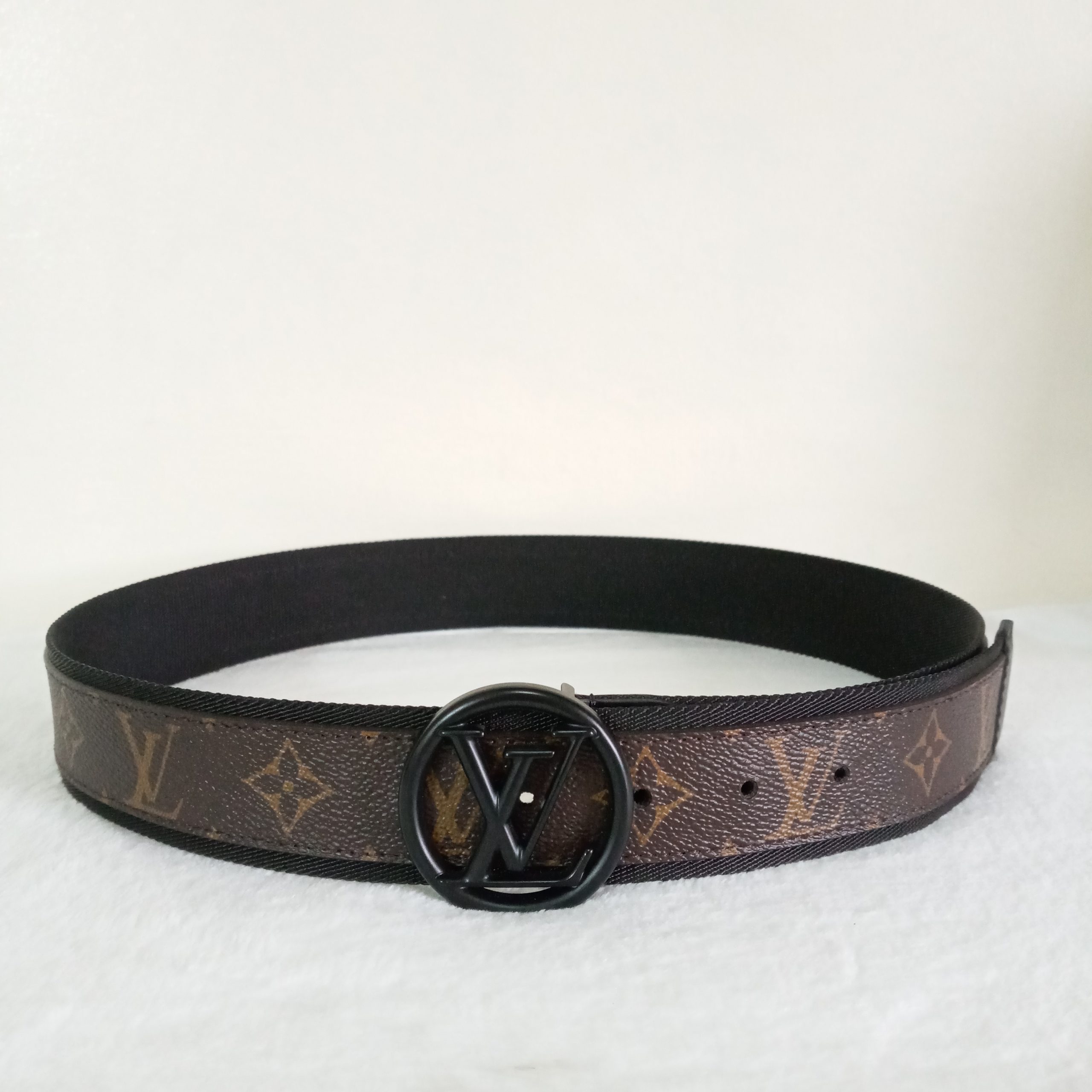 Louis-Vuitton-Monogram-Saint-Tulle-Daily-Belt-85/34-Noir-M0195