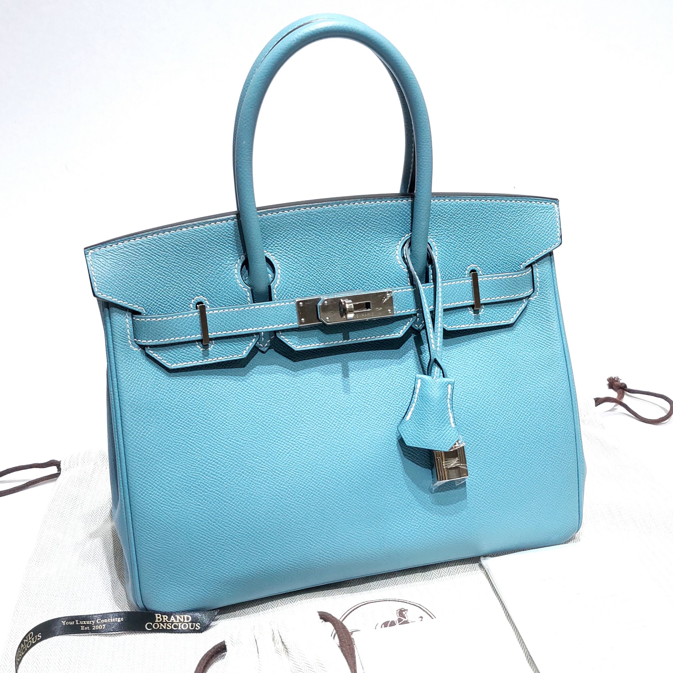 Privé Porter on Instagram: ❄️ Hermès 30cm Birkin Bleu Atoll Epsom Leather  Palladium Hardware #priveporter #hermes #birkin #birkin30 #bleuatoll