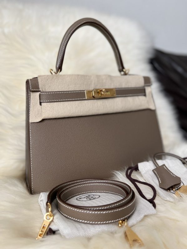 HERMES Epsom Kelly Sellier 28 Etoupe 1298303