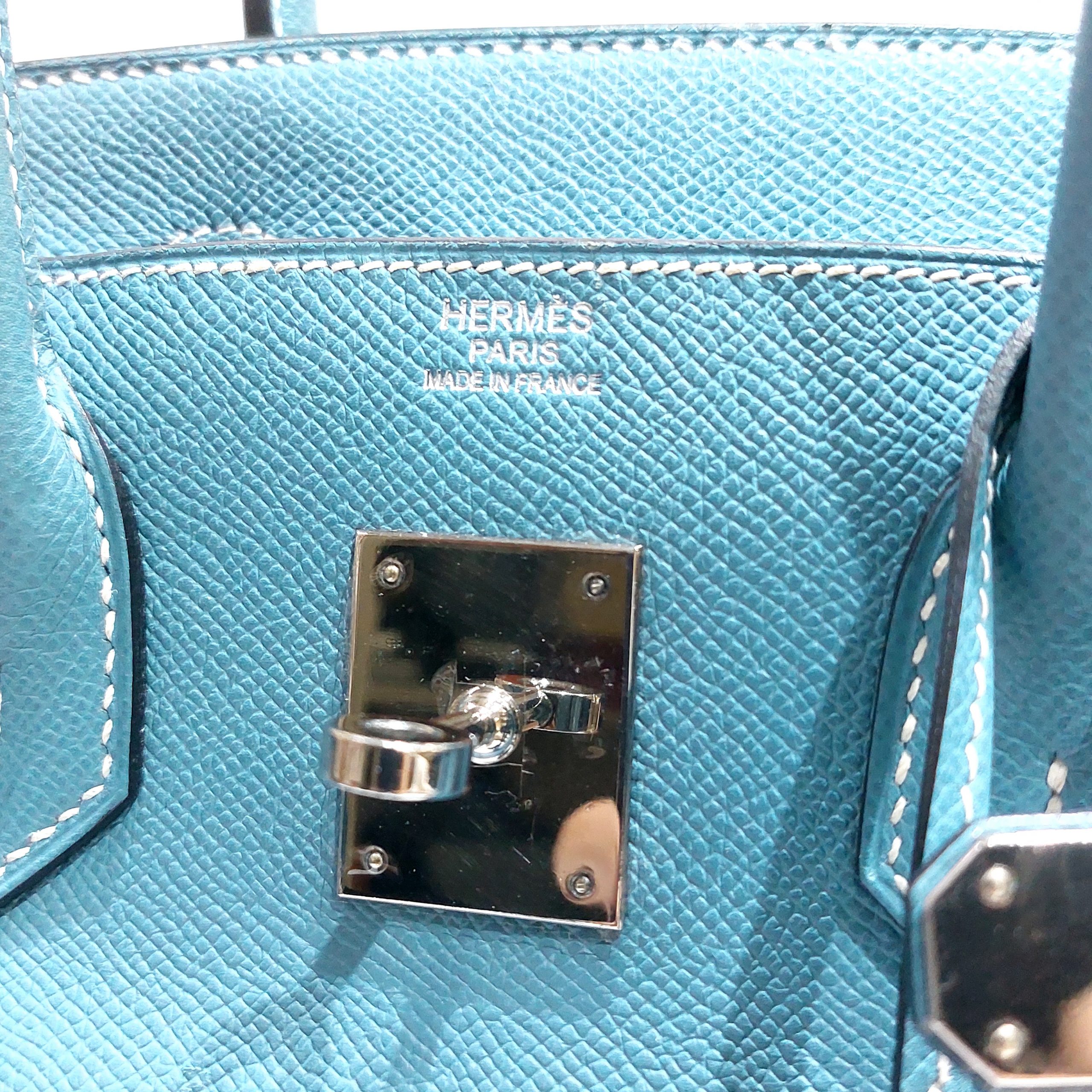 Hermès Birkin 30 Bleu Paradis Epsom Palladium Hardware– Wrist