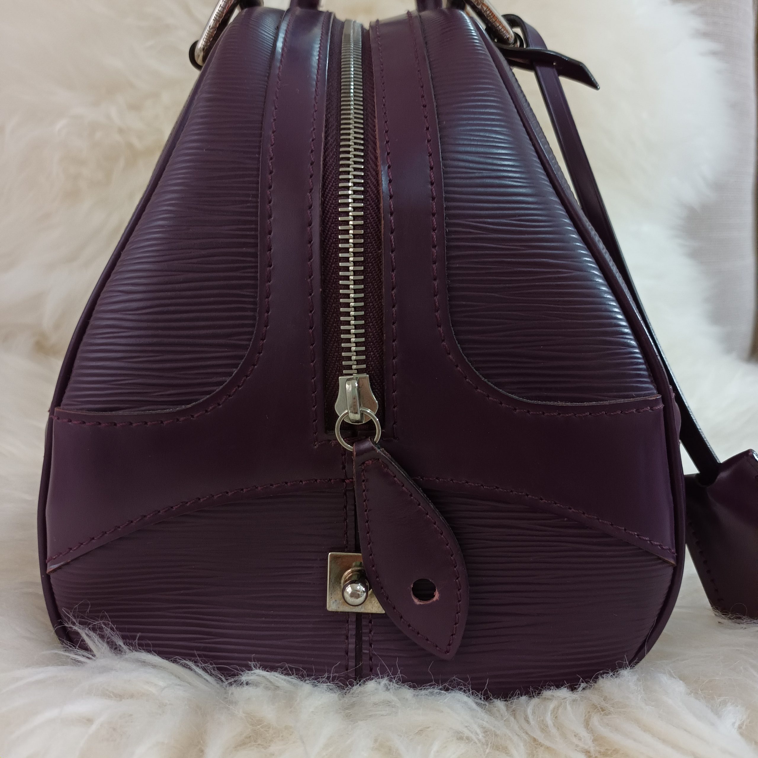 Louis Vuitton Purple Epi Leather Bowling Montaigne GM Bag Louis Vuitton