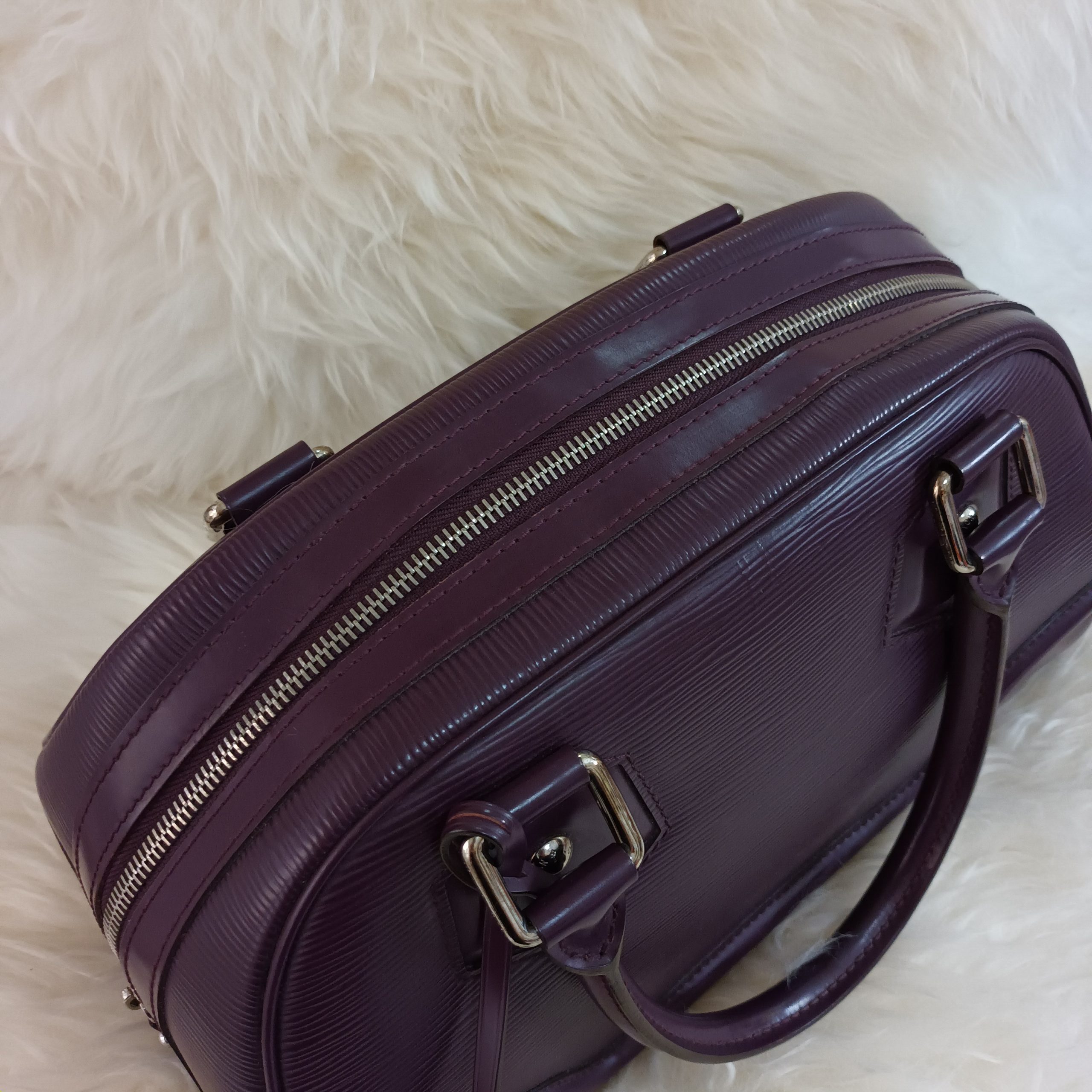 Louis Vuitton Purple Epi Bowling Montaigne PM Leather ref.426739