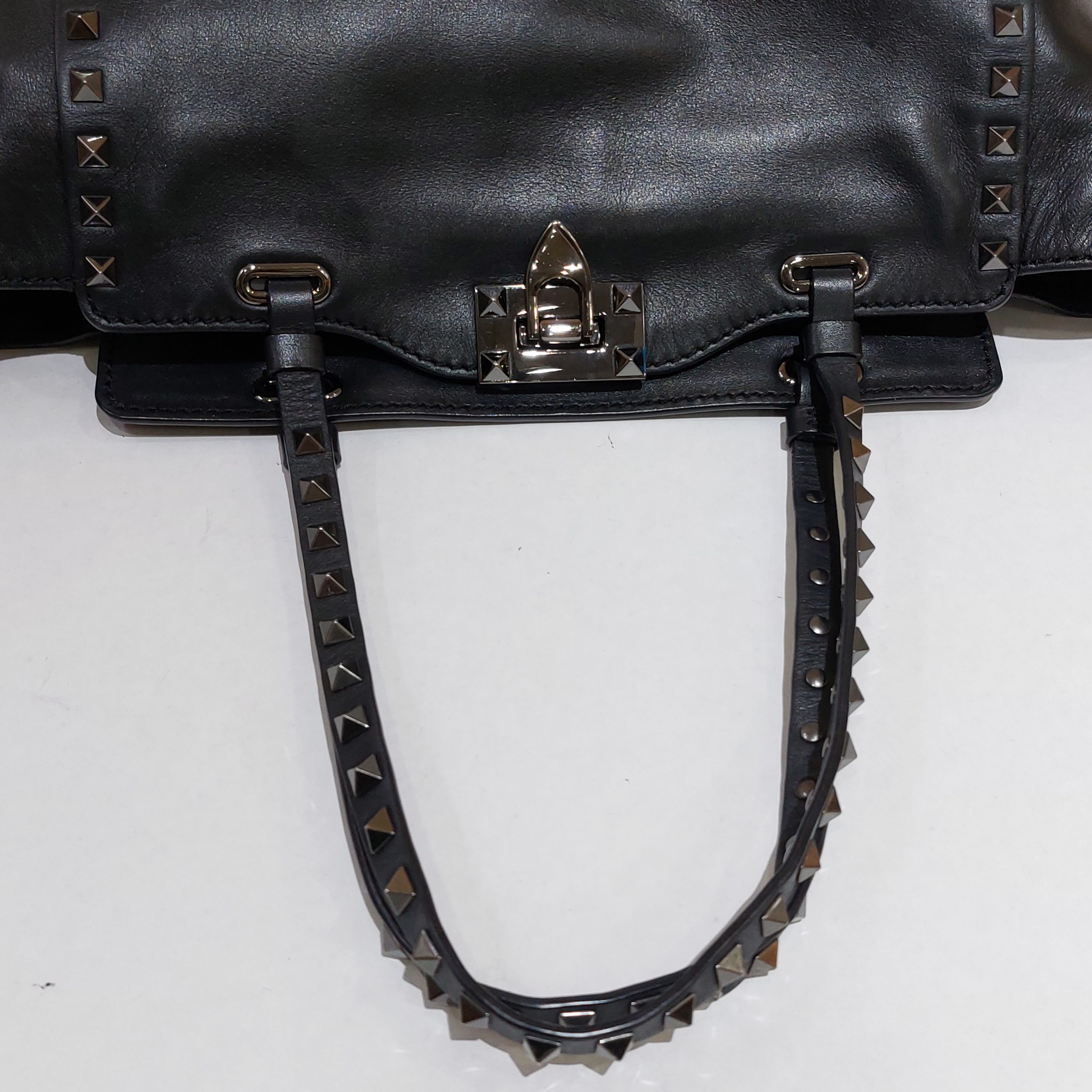 UhfmrShops, Valentino Garavani Rockstud trapeze tote bag