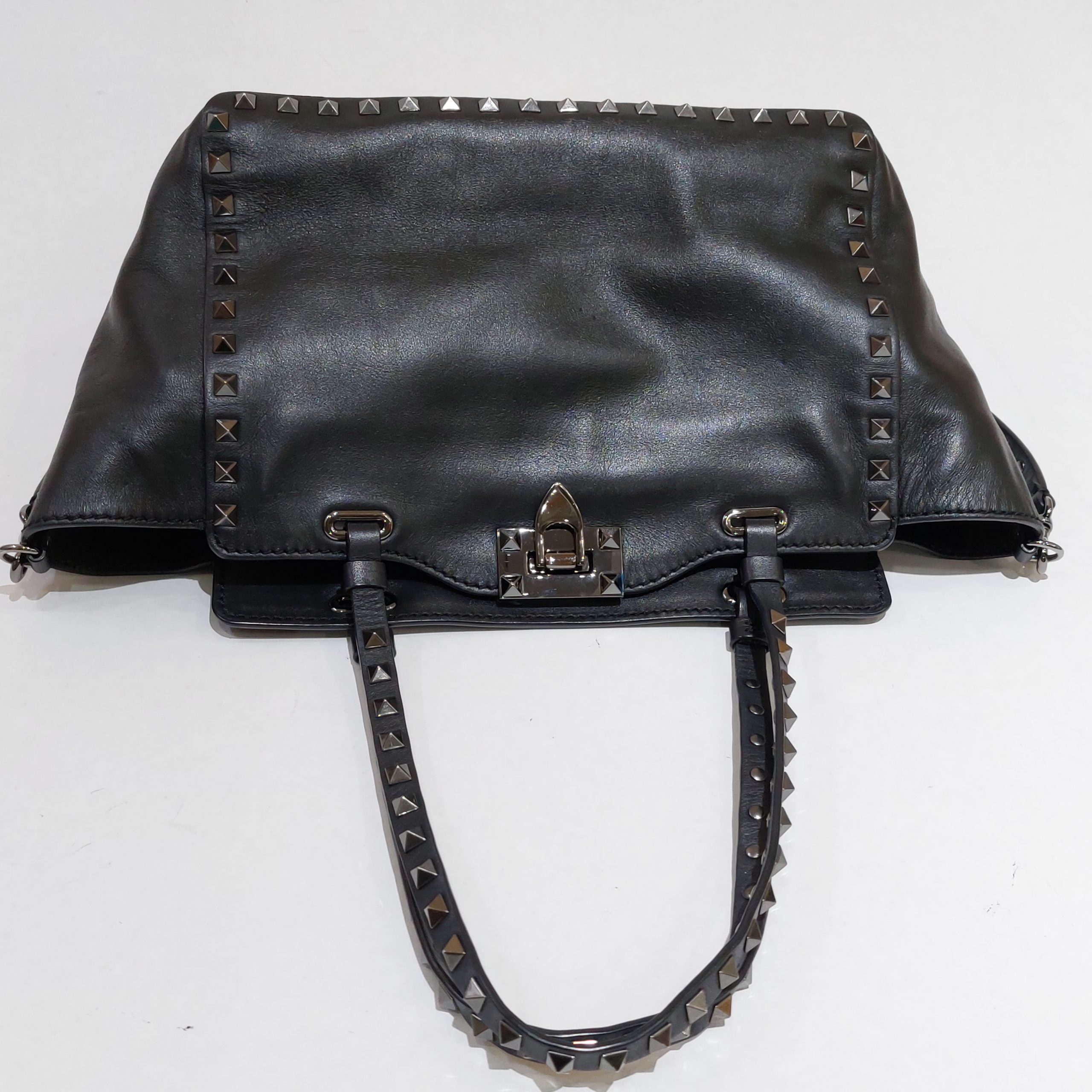 UhfmrShops, Valentino Garavani Rockstud trapeze tote bag