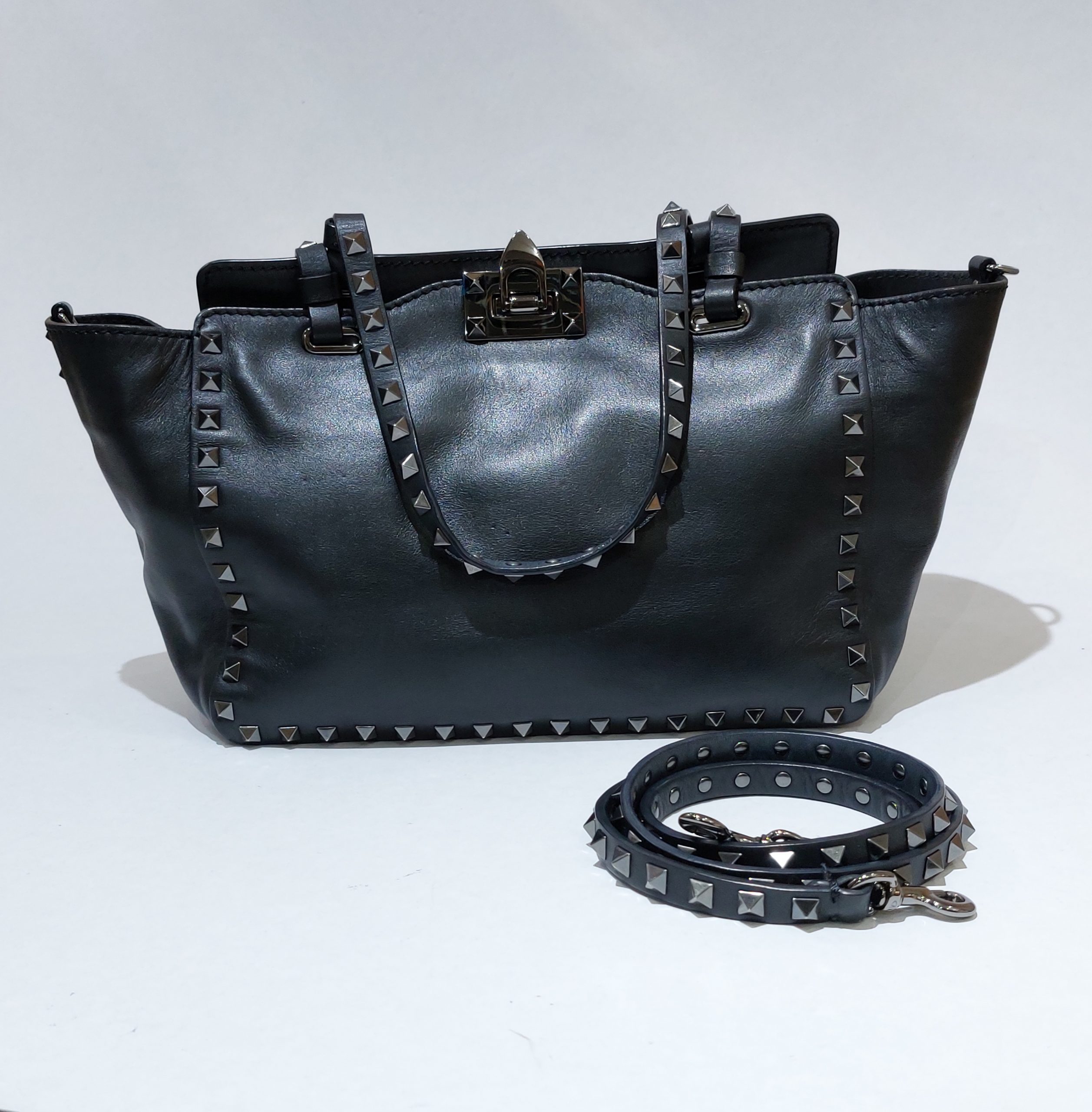 UhfmrShops, Valentino Garavani Rockstud trapeze tote bag