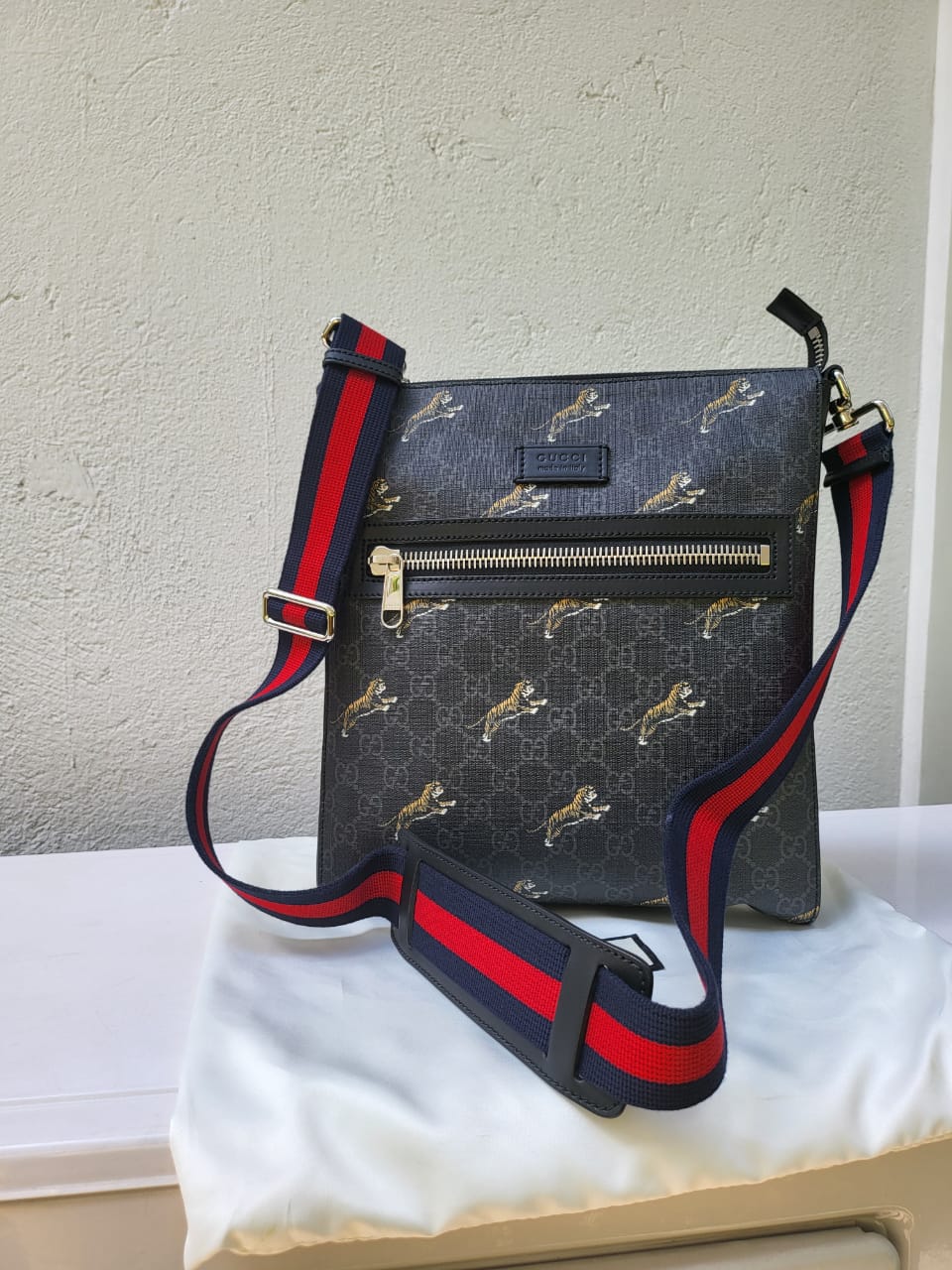 Gucci GG tiger messenger bag, Luxury, Bags & Wallets on Carousell