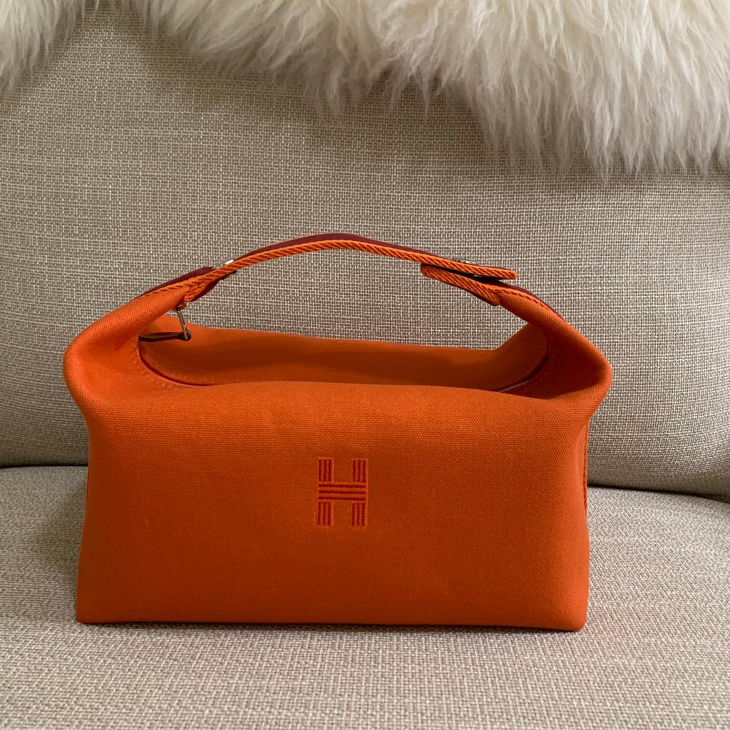 Hermès Bride-A-Brac Small Travel Case - Orange Cosmetic Bags