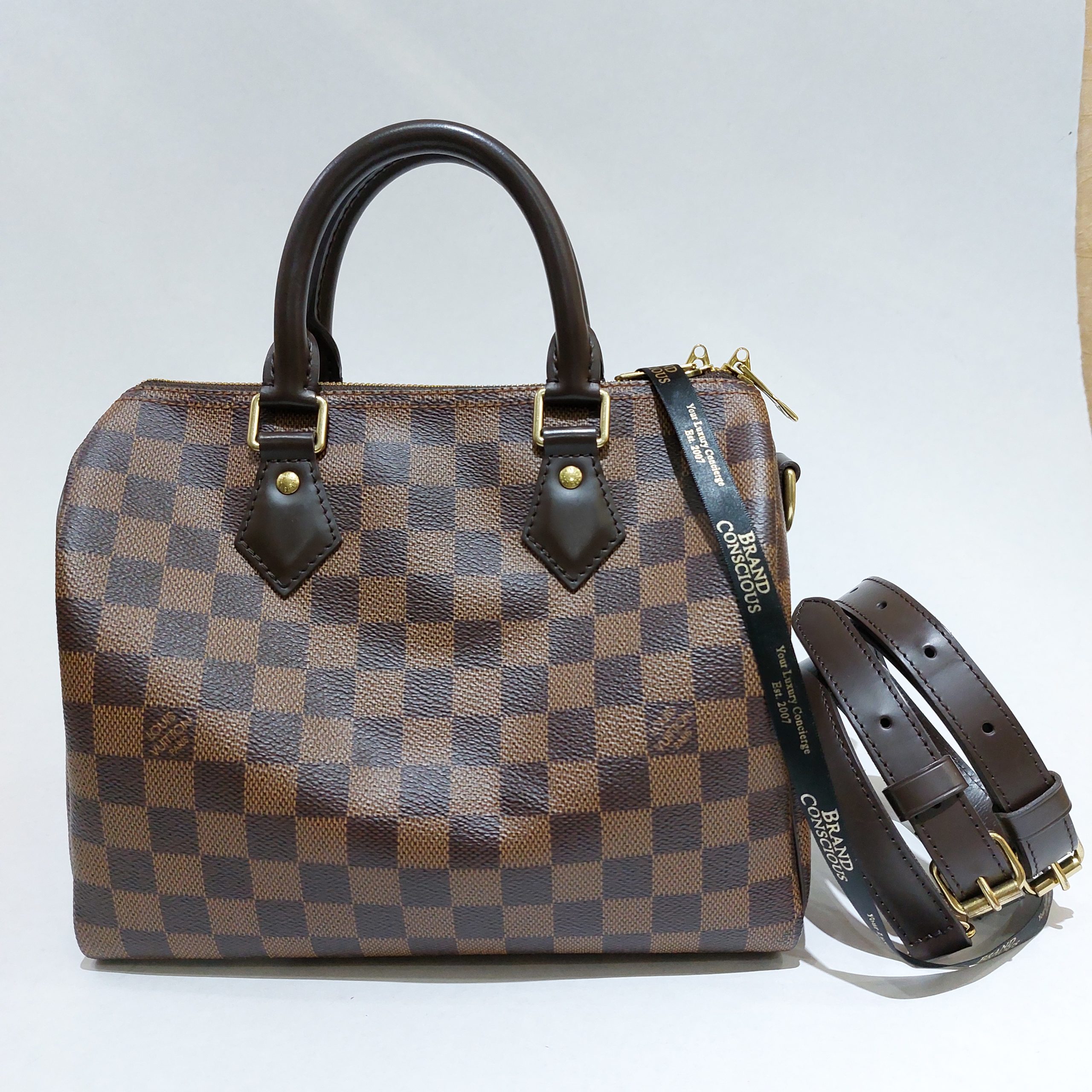 Louis Vuitton Speedy Bandouliere 25 Damier Ebene - THE PURSE AFFAIR