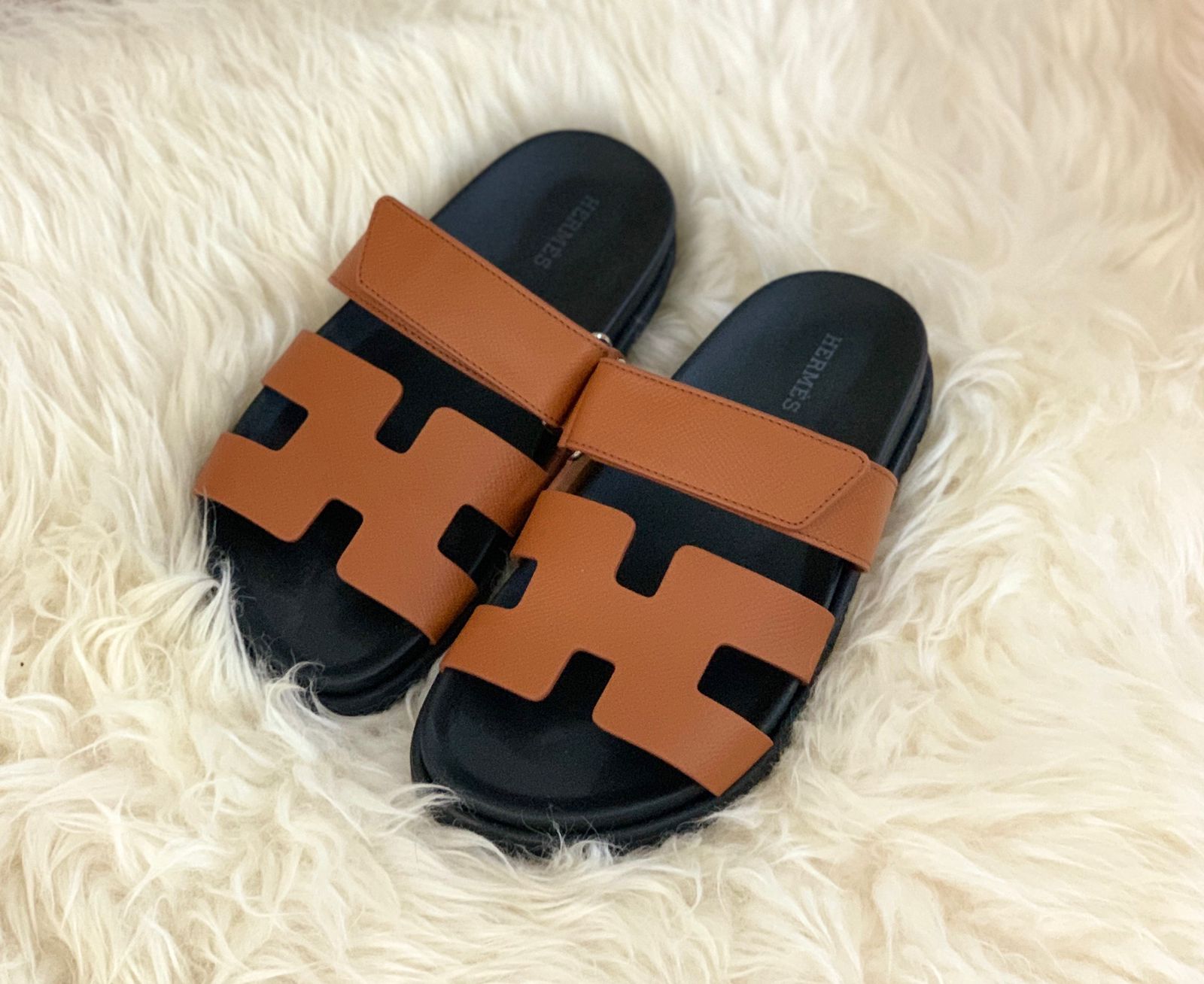 Hermes Epsom Chypre Sandals Gold Size 36 - BrandConscious Authentics