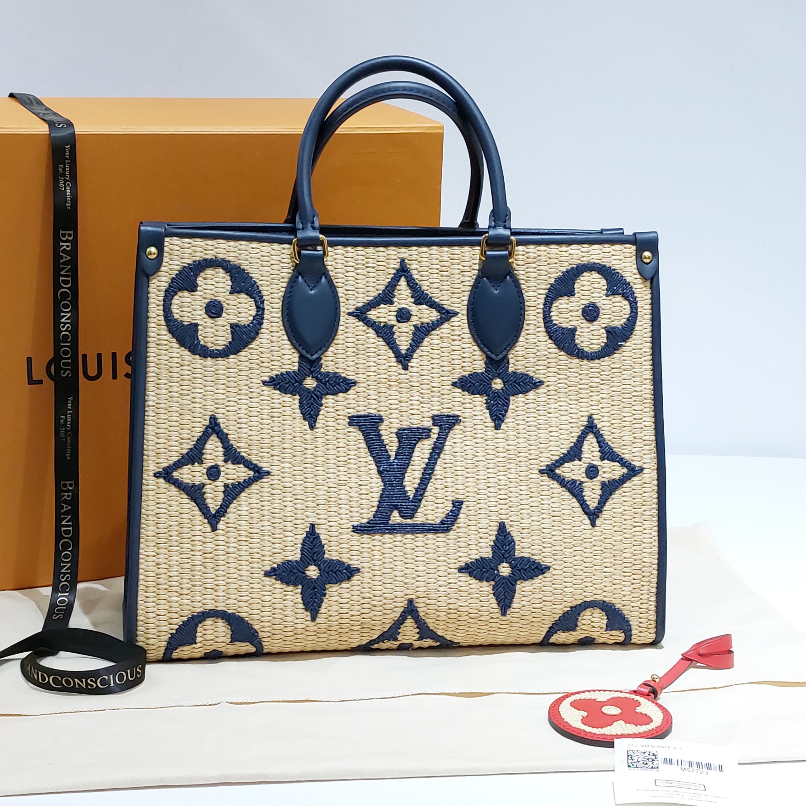 M57723 Louis Vuitton Monogram Raffia OnTheGo MM