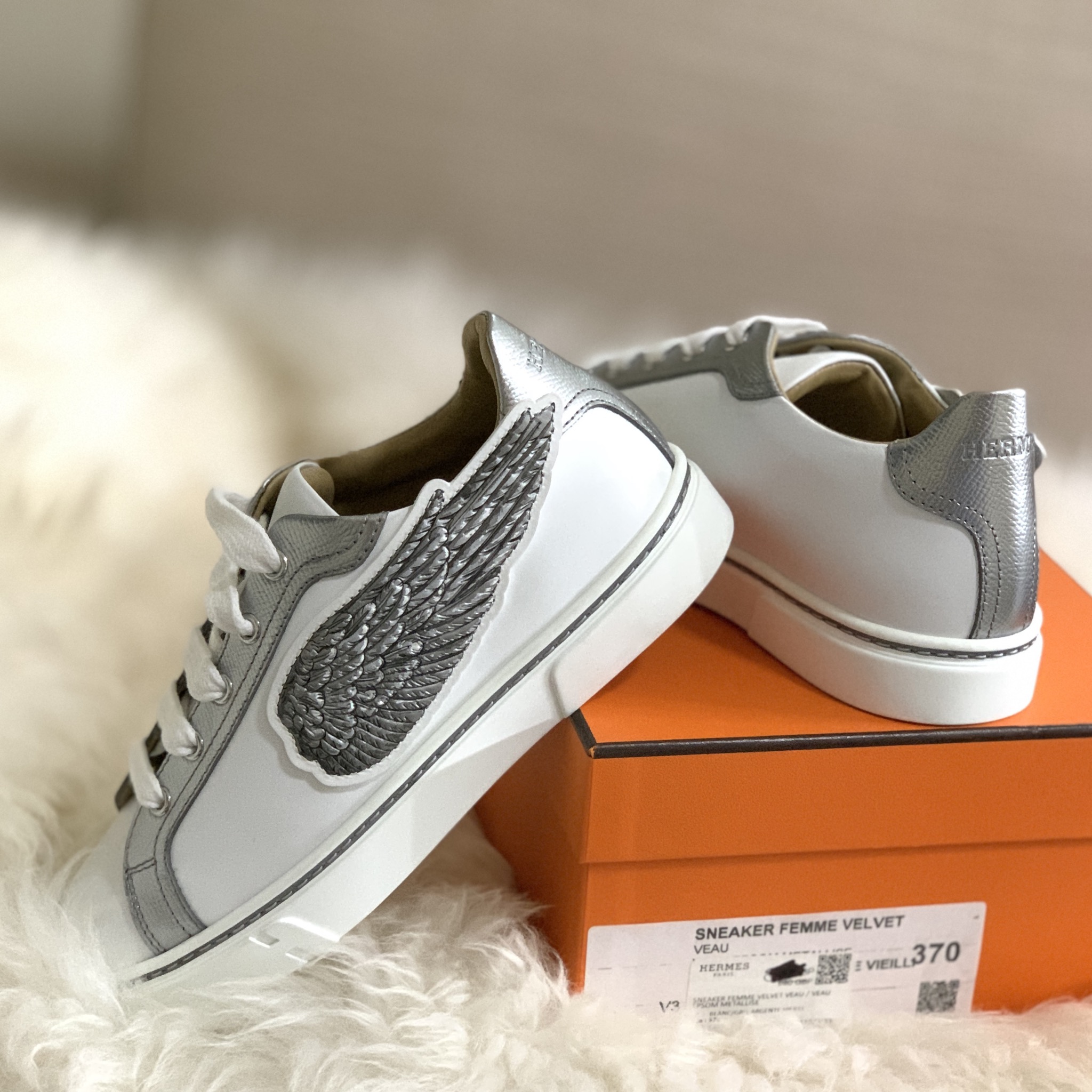 hermes velvet sneaker