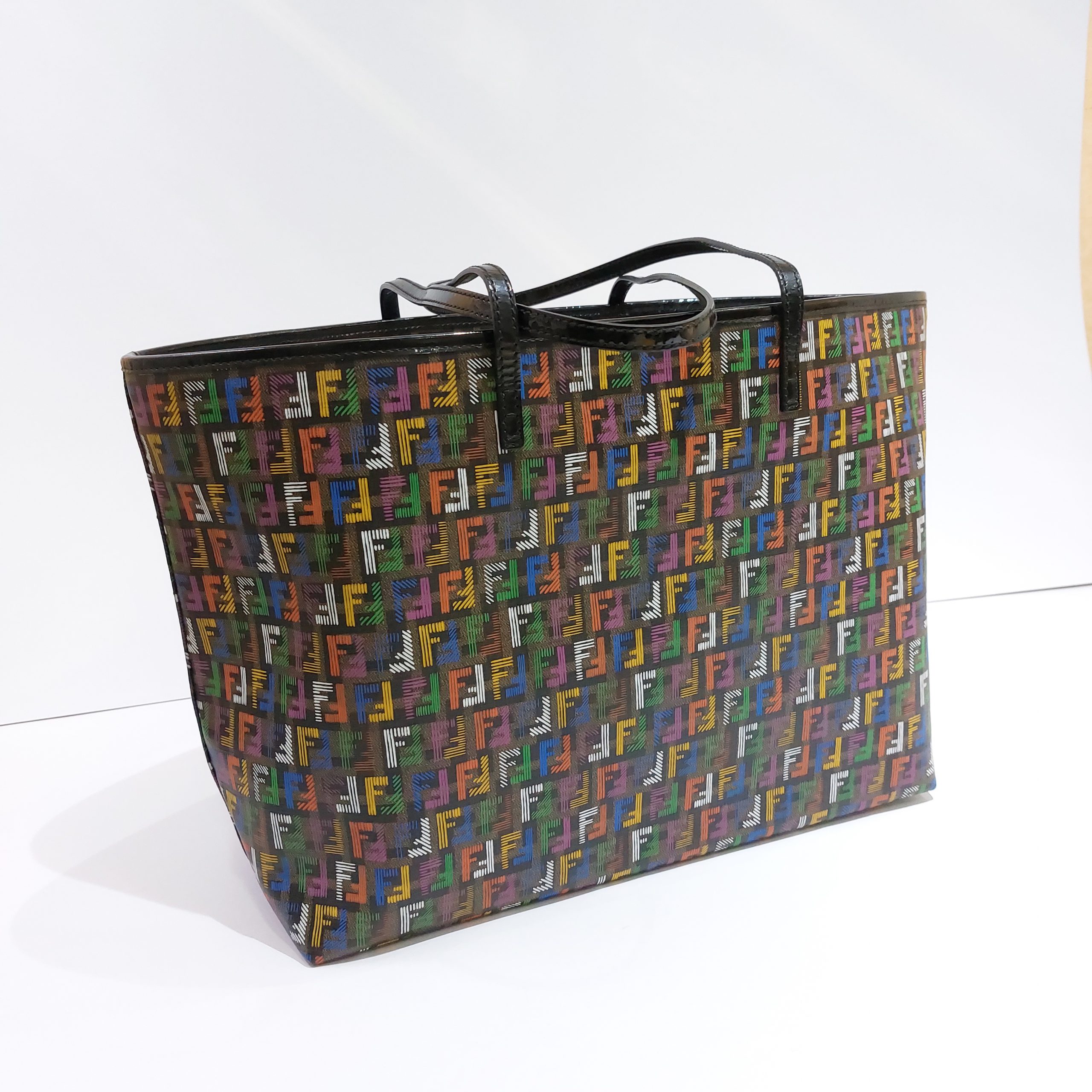 Fendi Multicolor Zucchino Coated Canvas Roll Tote Bag-8BH185