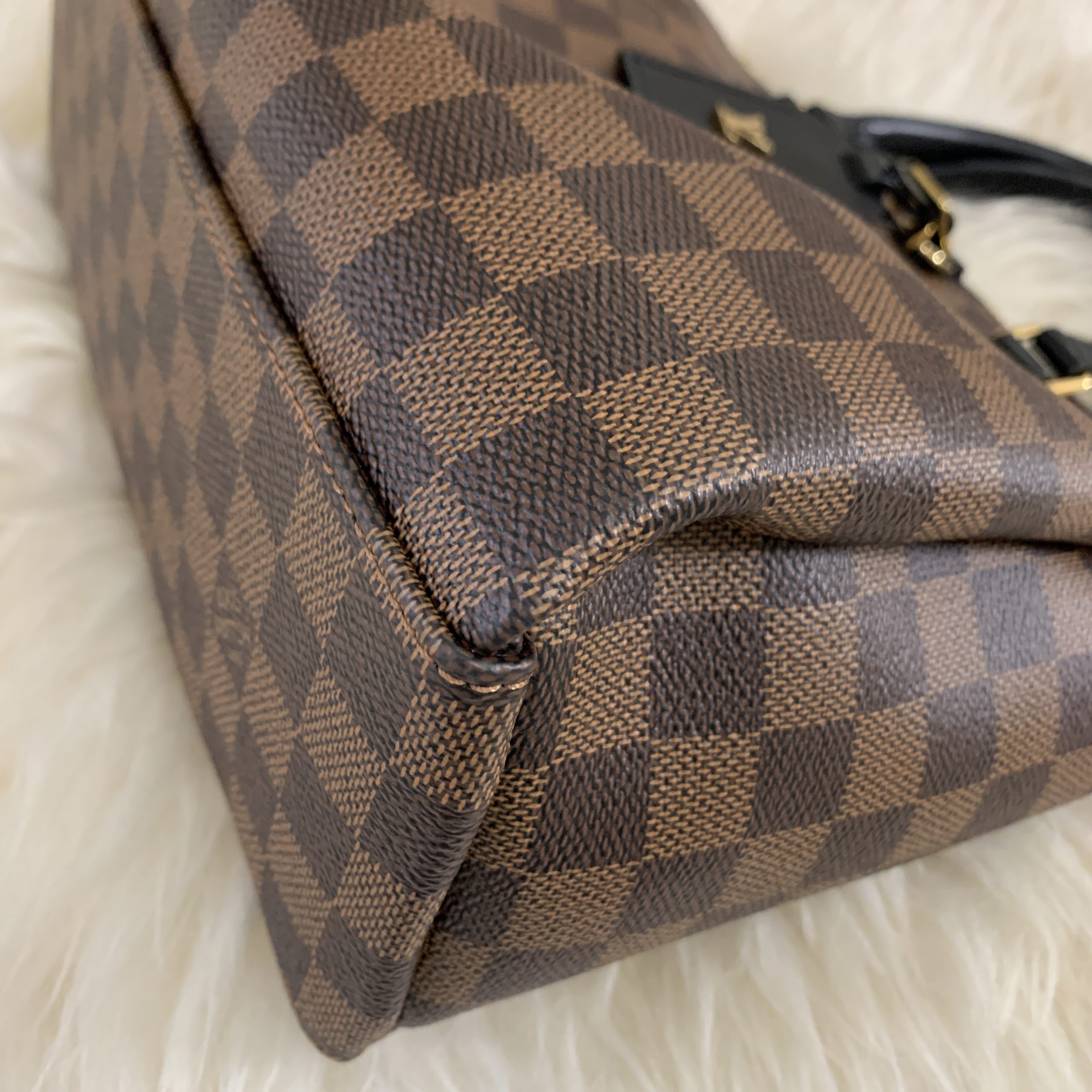 LOUIS VUITTON Damier Ebene Odeon Tote PM Black 1287119