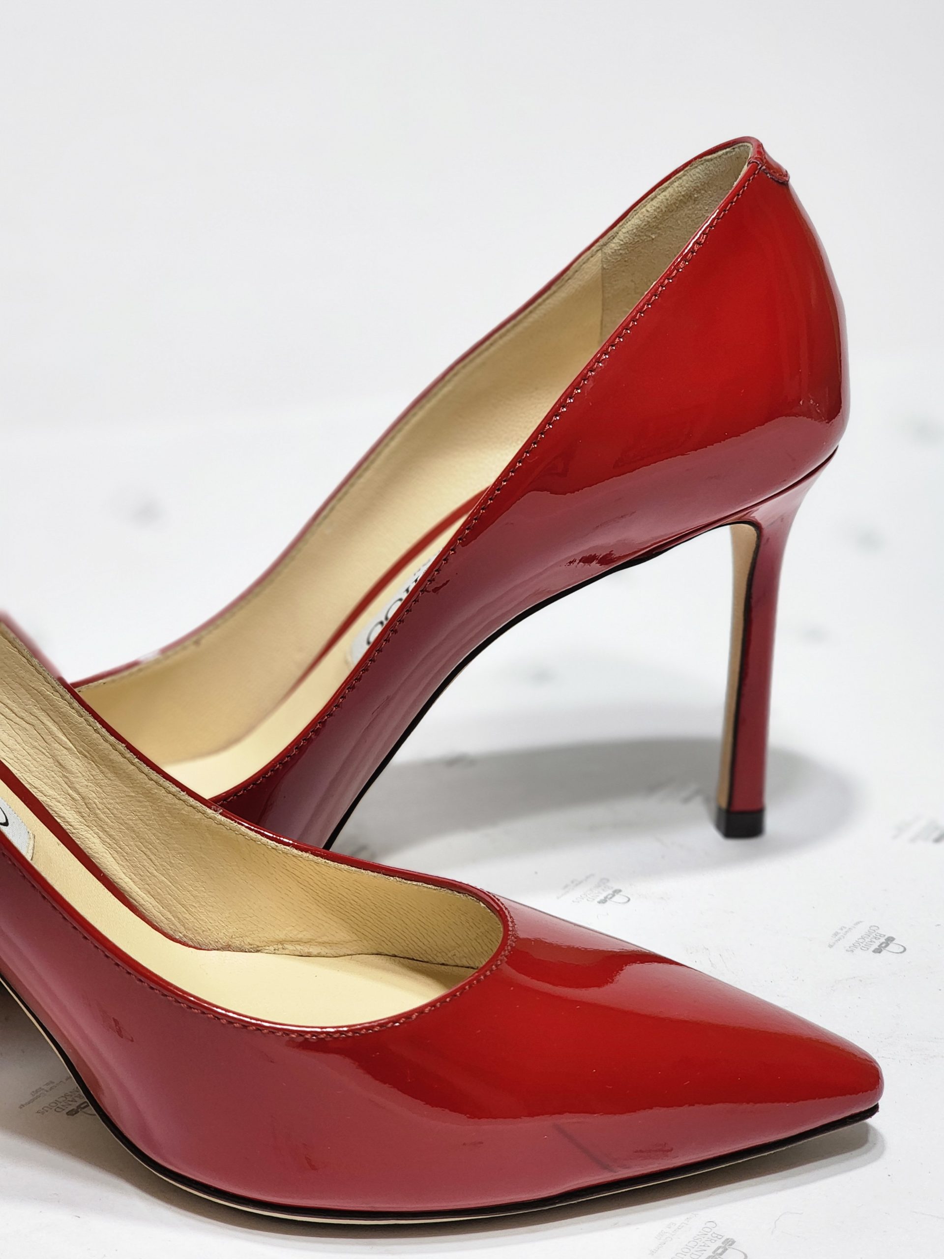 Jimmy Choo Red Patent Heels Size 37 Used - BrandConscious Authentics