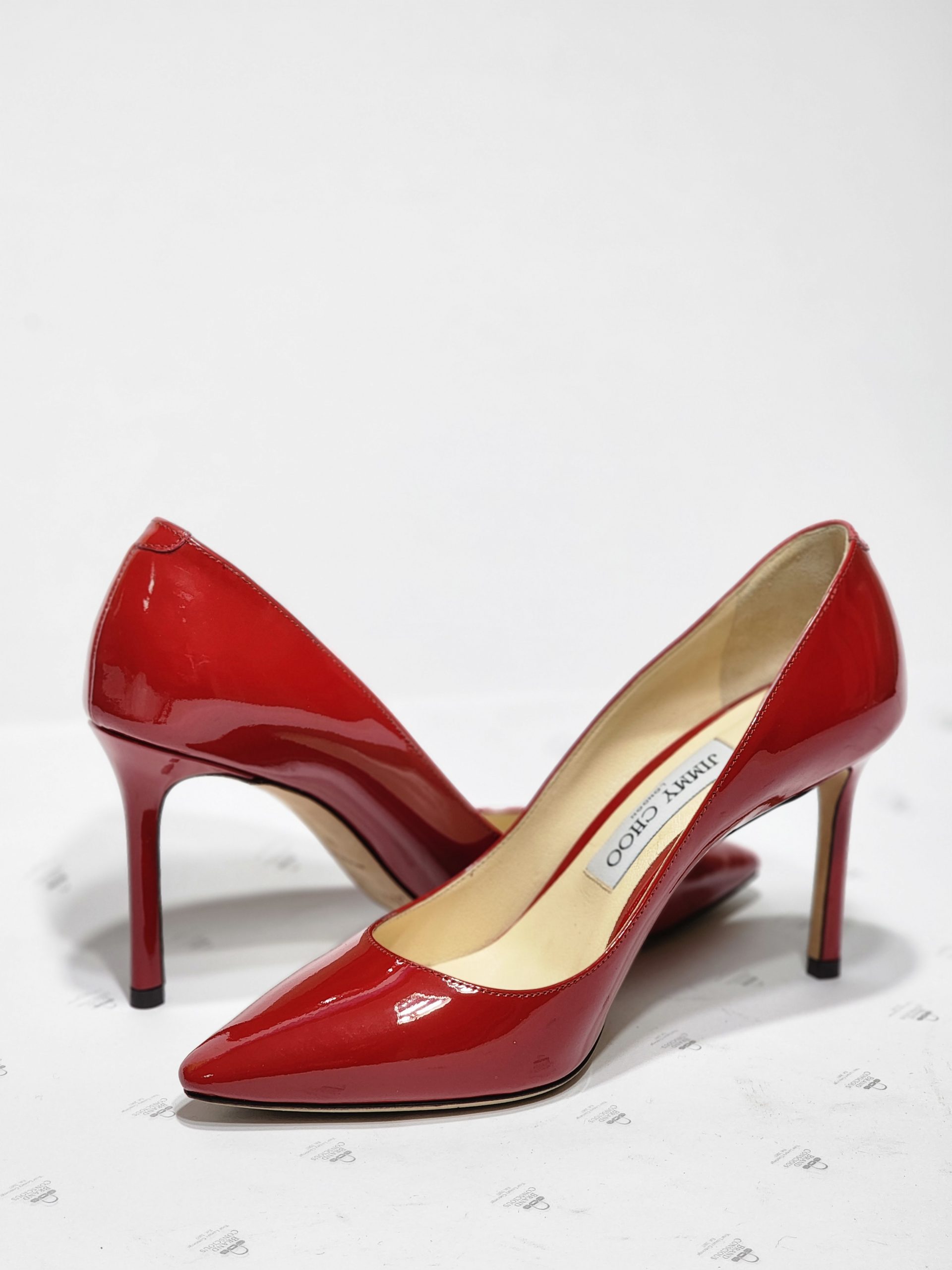 Jimmy Choo Red Patent Heels Size 37 Used - BrandConscious Authentics