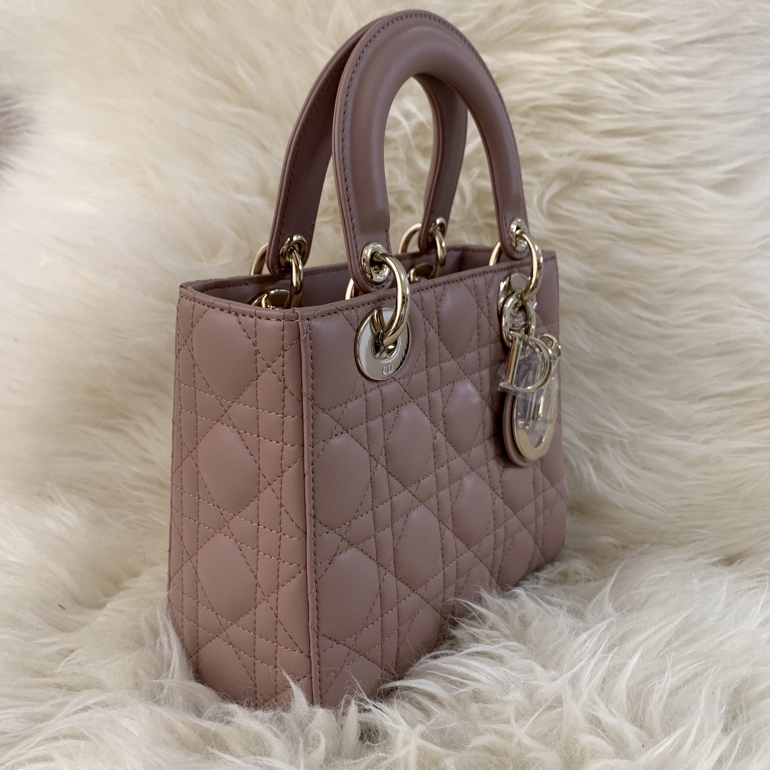 Lady Dior in Blush Cannage Lambskin Luxury Bags  Wallets on Carousell