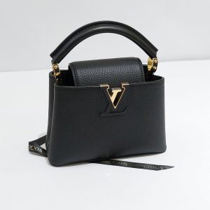 LOUIS VUITTON Taurillon Capucines Mini Black 1272423