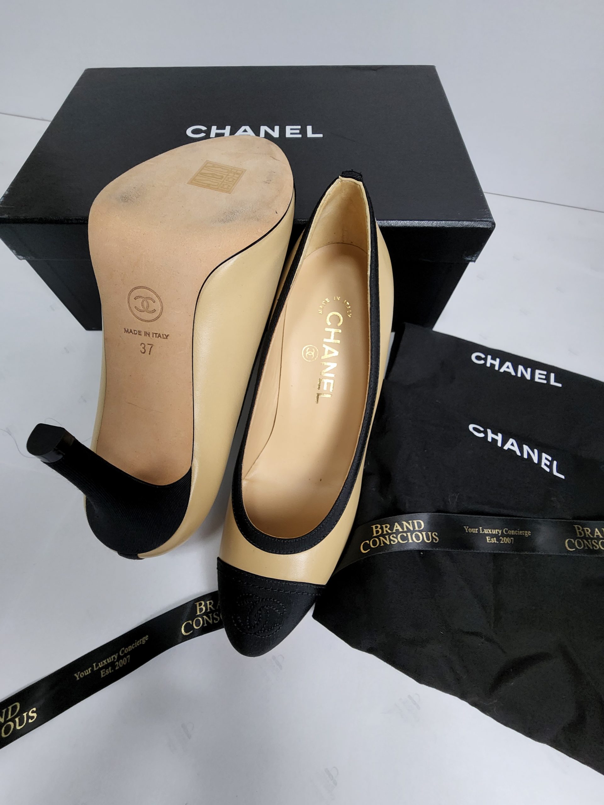 Used CHANEL L G34086 41 NYLON CALFSKIN CC SNE SHOES 95 SHOES  ATHLETIC   CASUAL