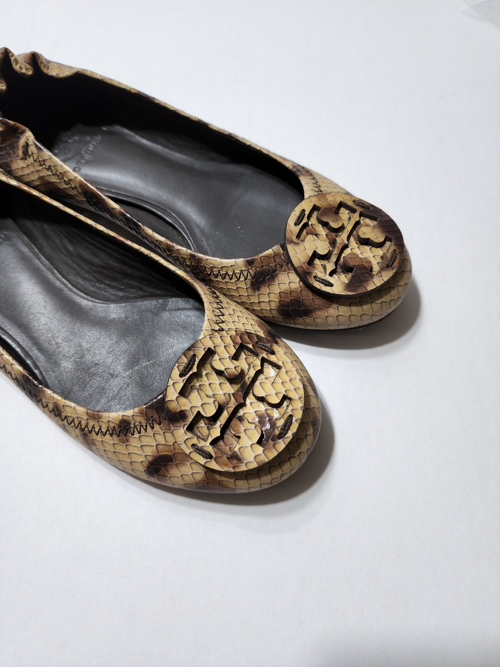 Tory Burch Ballet Snake Leather Used - BrandConscious Authentics