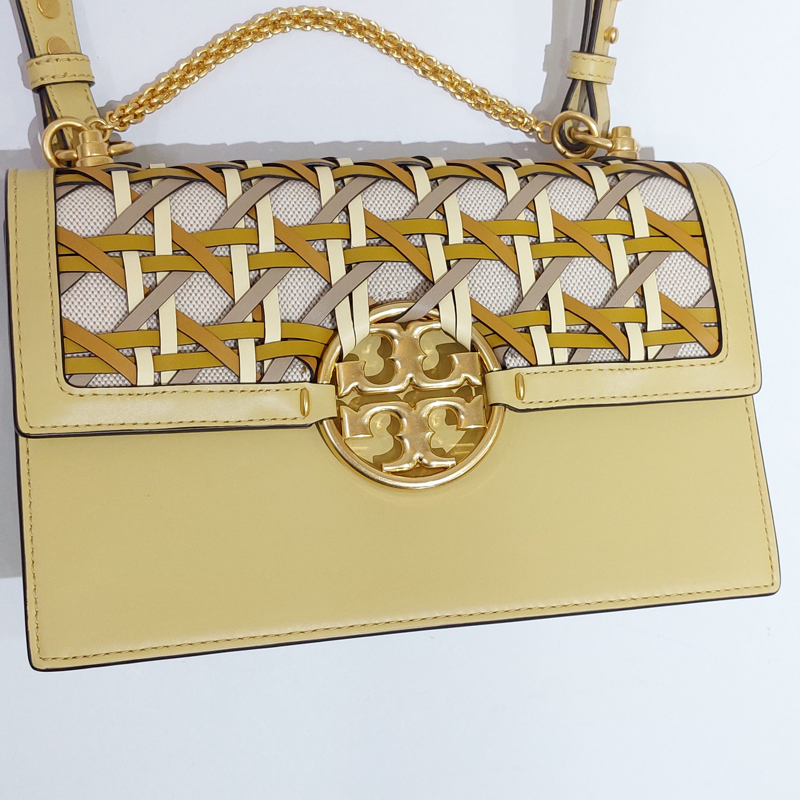 Miller Basket-Weave Shoulder Bag: Women's Handbags - Tory Burch