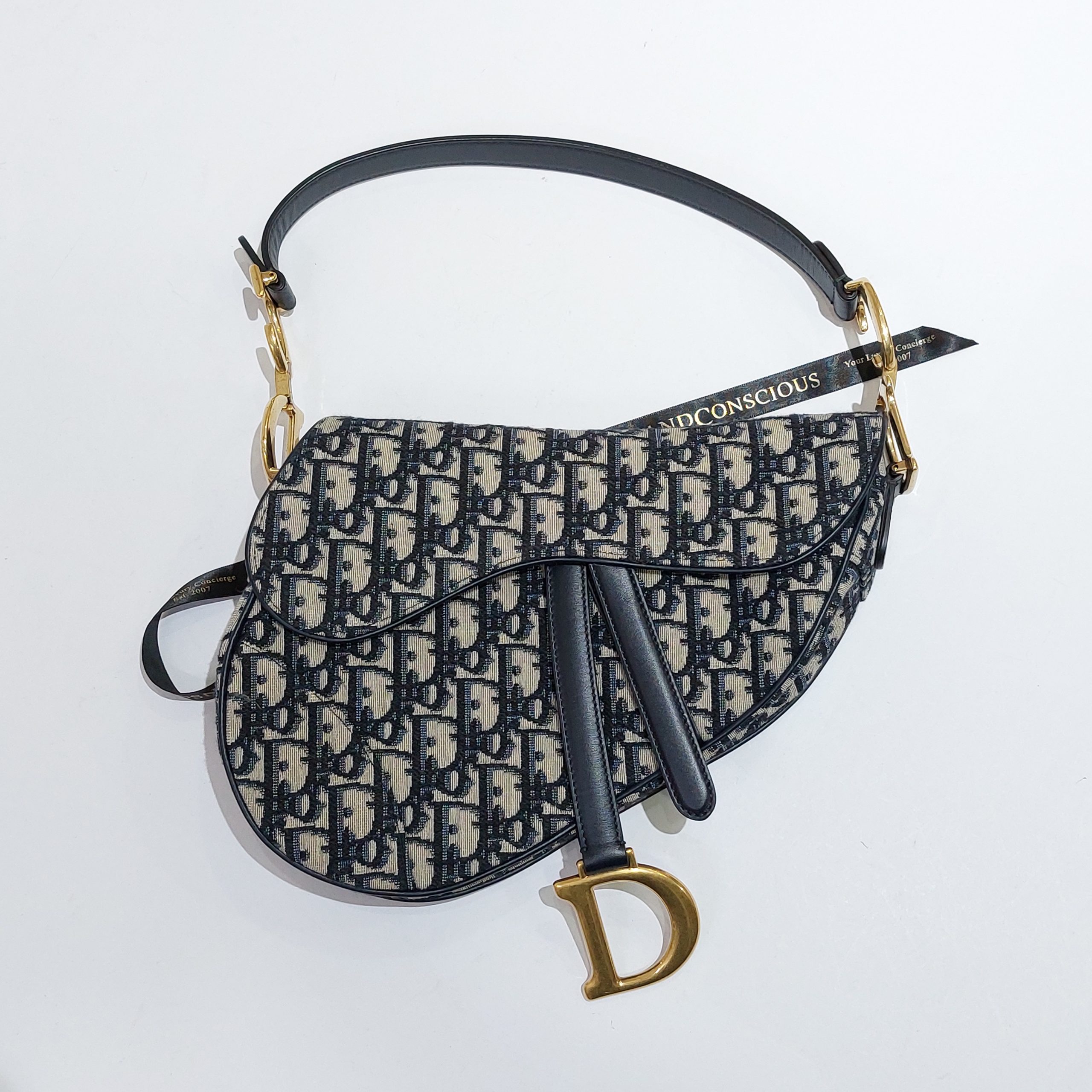 Dior Saddle Medium Oblique Jacquard Blue