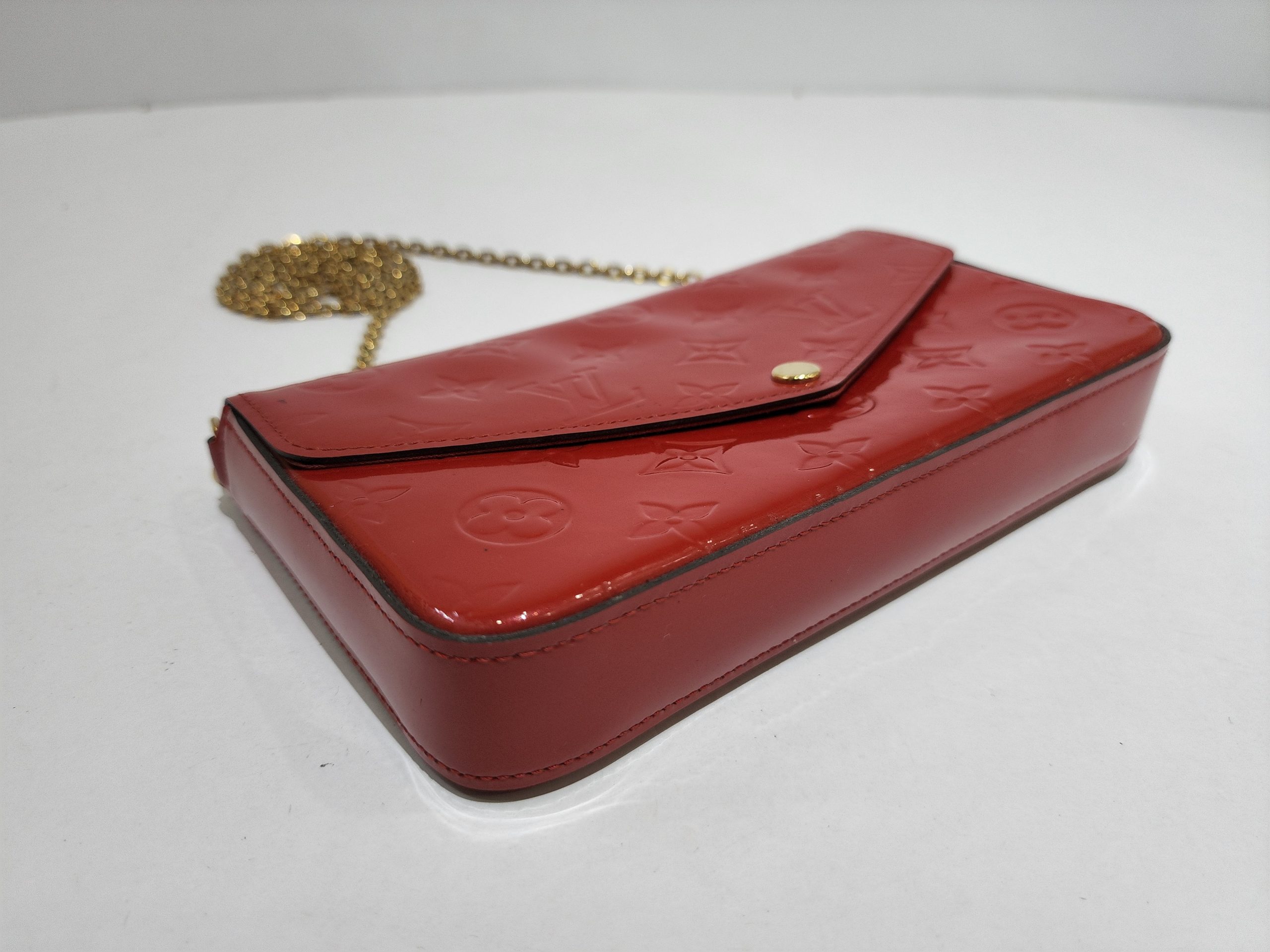 Louis Vuitton Pochette Felicie Red Leather ref.178126 - Joli Closet