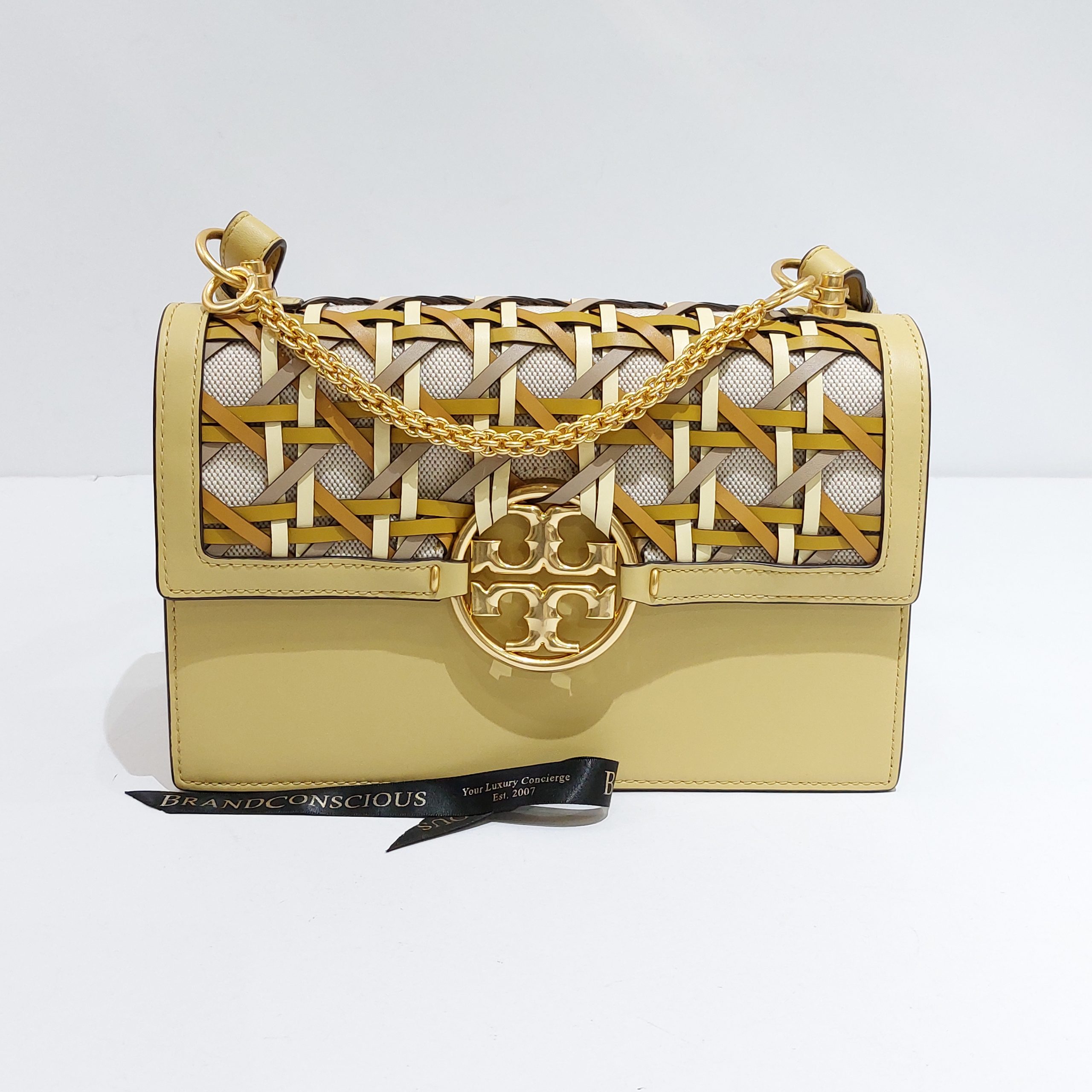 Miller Basket-Weave Shoulder Bag: Women's Handbags - Tory Burch